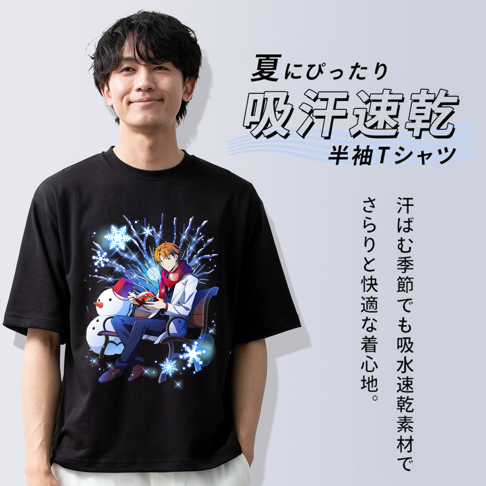 文豪ストレイドッグス Bungo Stray Dogs 綿100％半袖Tシャツ（フロントプリント）