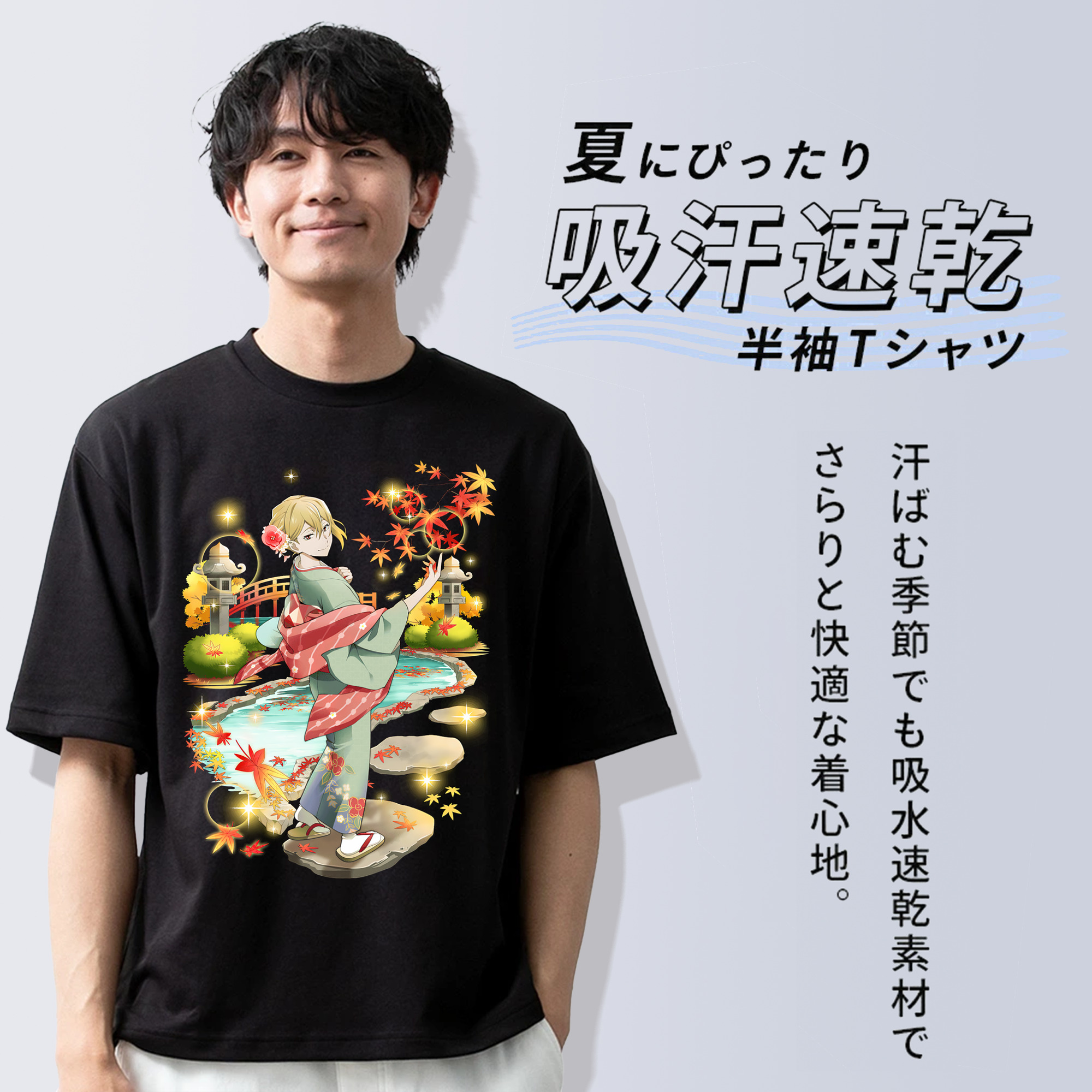 文豪ストレイドッグス Bungo Stray Dogs 綿100％半袖Tシャツ（フロントプリント）