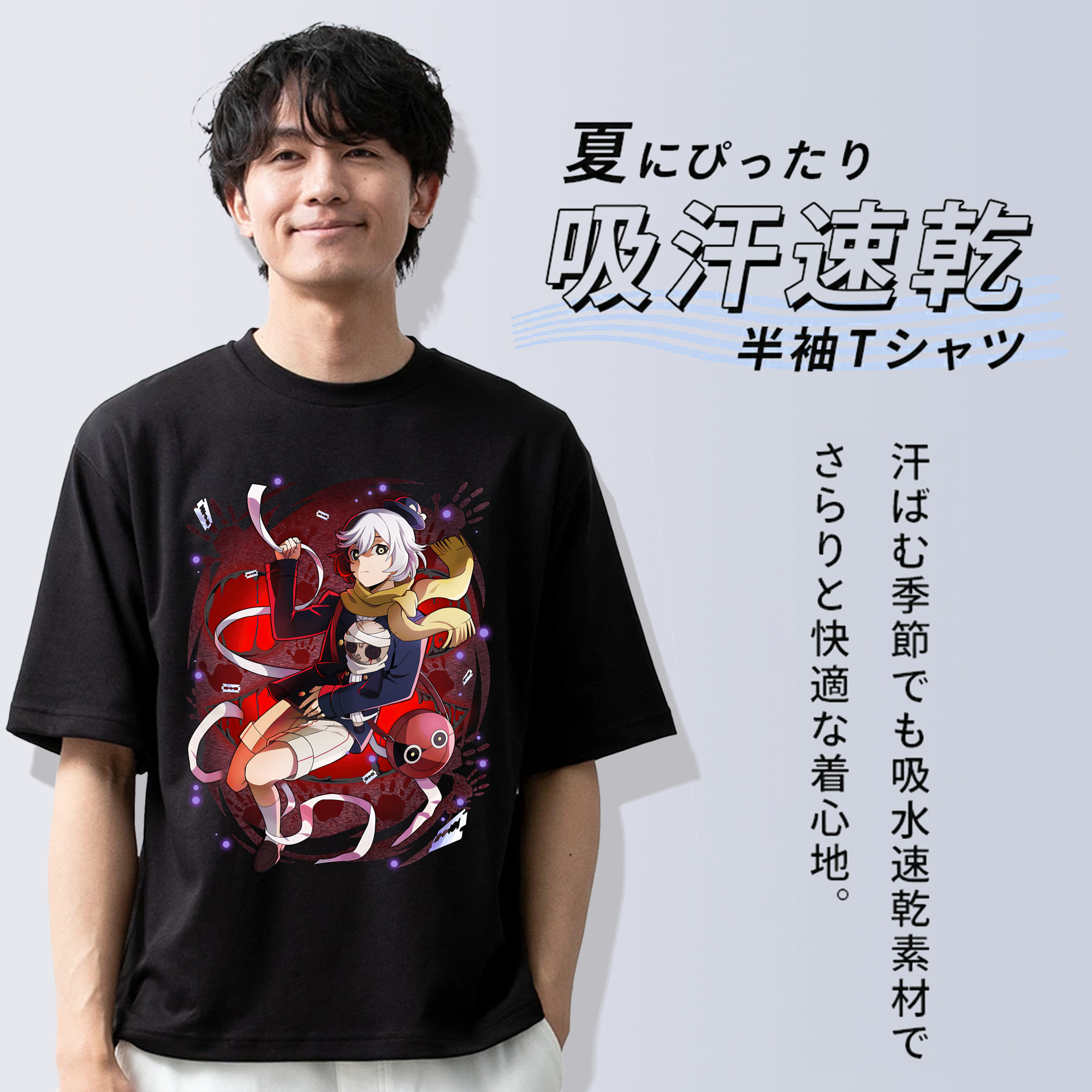 文豪ストレイドッグス Bungo Stray Dogs 綿100％半袖Tシャツ（フロントプリント）