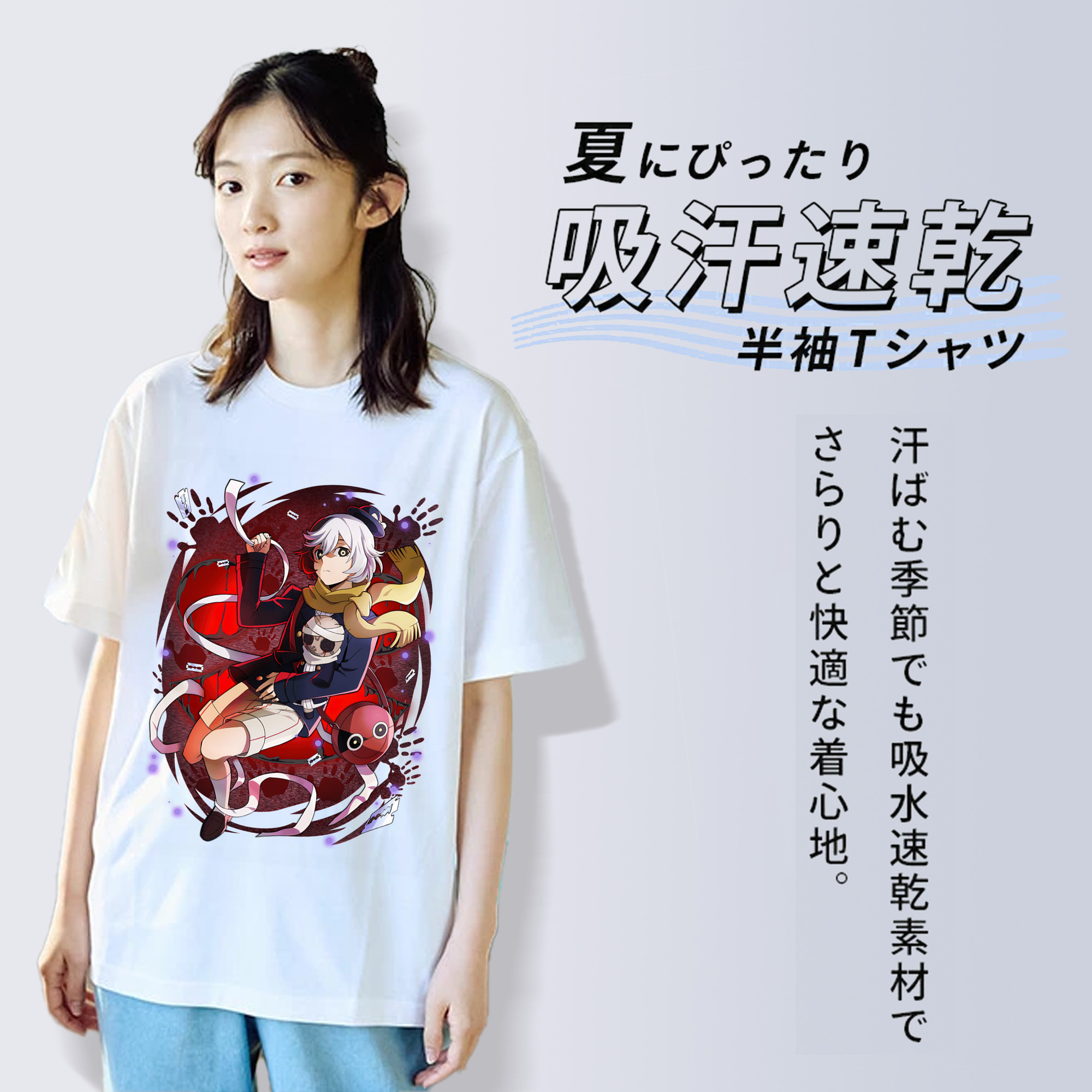 文豪ストレイドッグス Bungo Stray Dogs 綿100％半袖Tシャツ（フロントプリント）