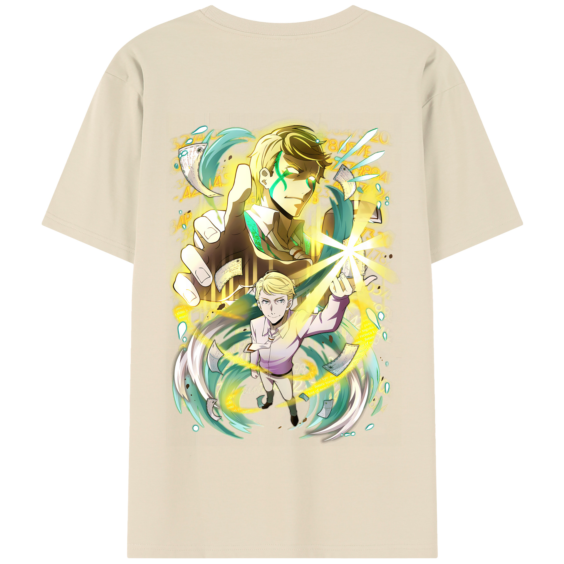 （画像用） 文豪ストレイドッグス Bungo Stray Dogs 綿100％半袖Tシャツ（背面プリント）