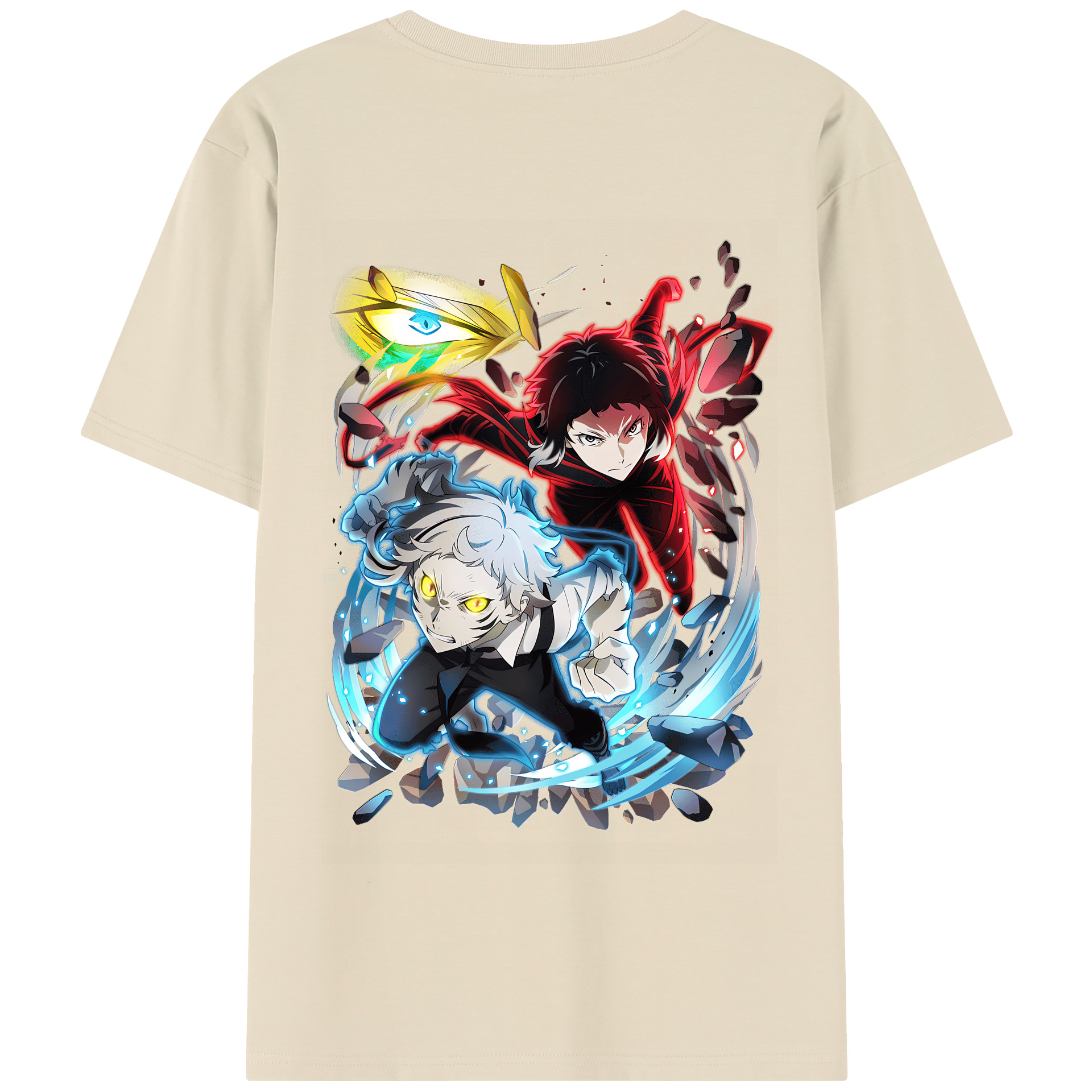 （画像用） 文豪ストレイドッグス Bungo Stray Dogs 綿100％半袖Tシャツ（背面プリント）