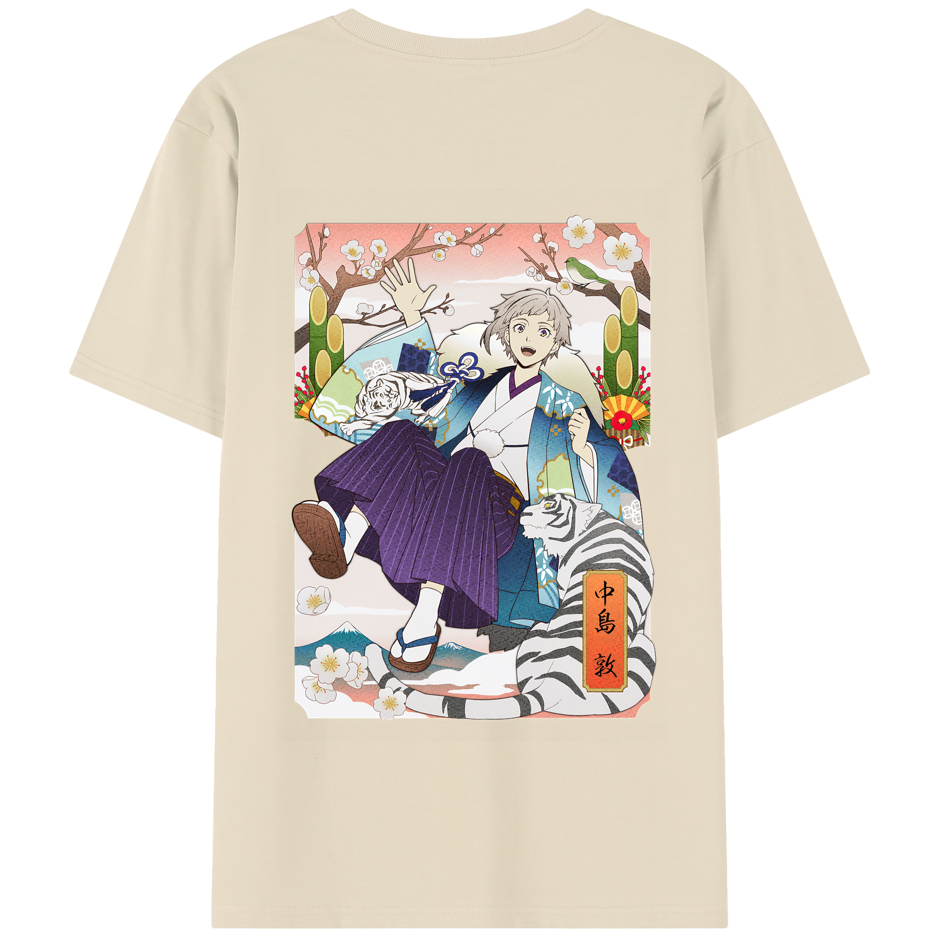 （画像用） 文豪ストレイドッグス Bungo Stray Dogs 綿100％半袖Tシャツ（背面プリント）