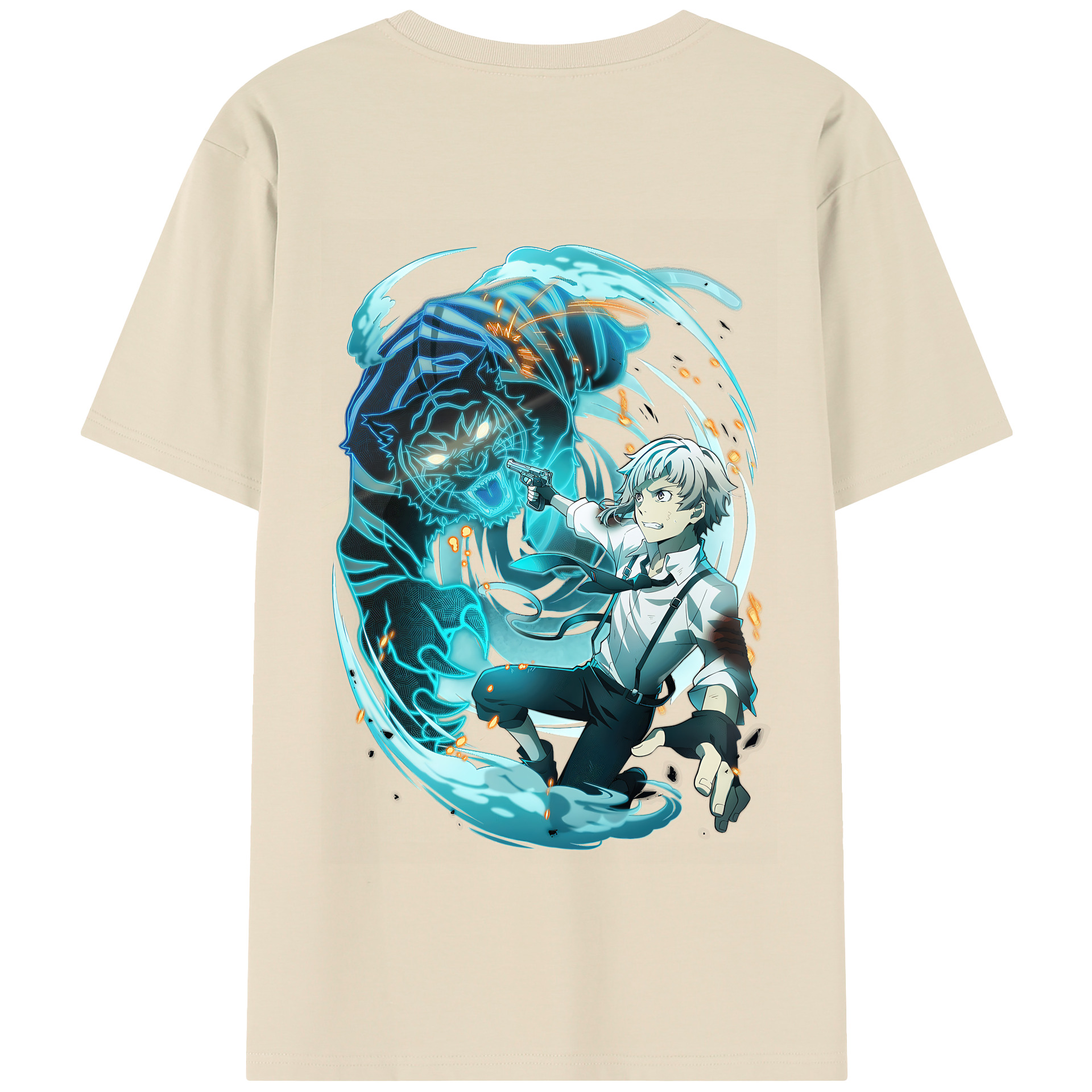 （画像用） 文豪ストレイドッグス Bungo Stray Dogs 綿100％半袖Tシャツ（背面プリント）