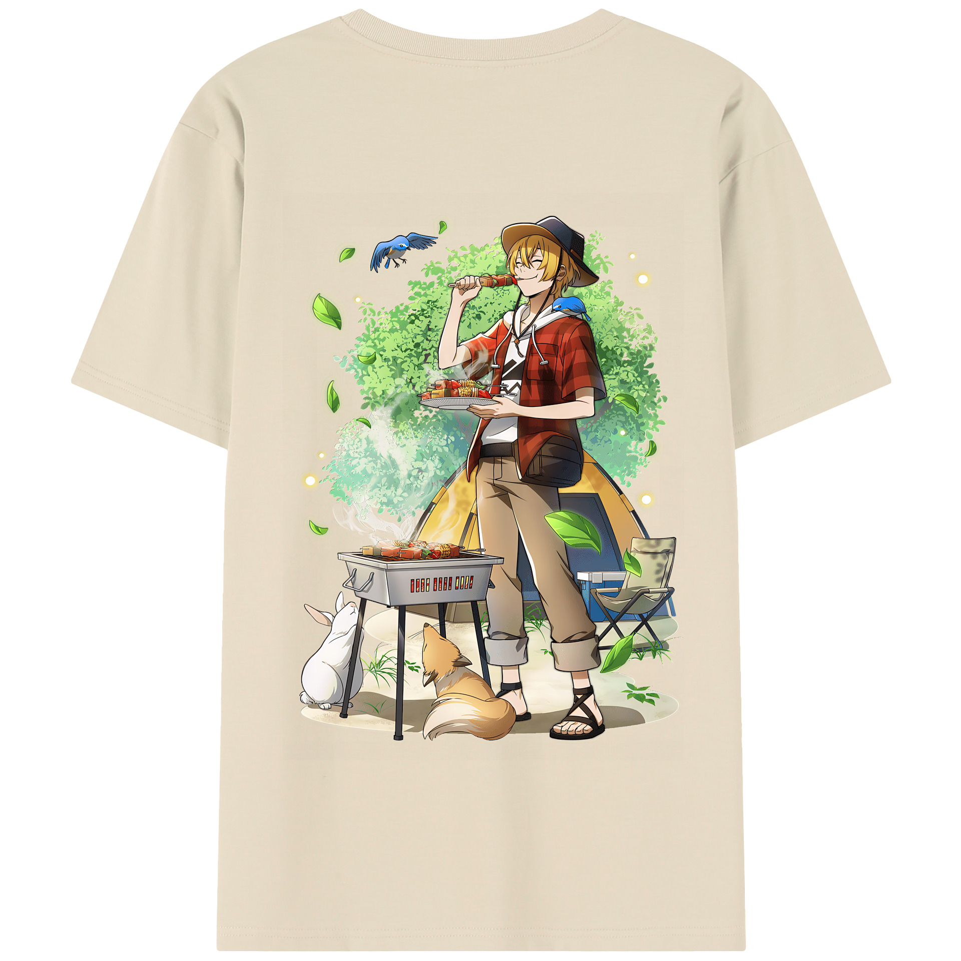 （画像用） 文豪ストレイドッグス Bungo Stray Dogs 綿100％半袖Tシャツ（背面プリント）
