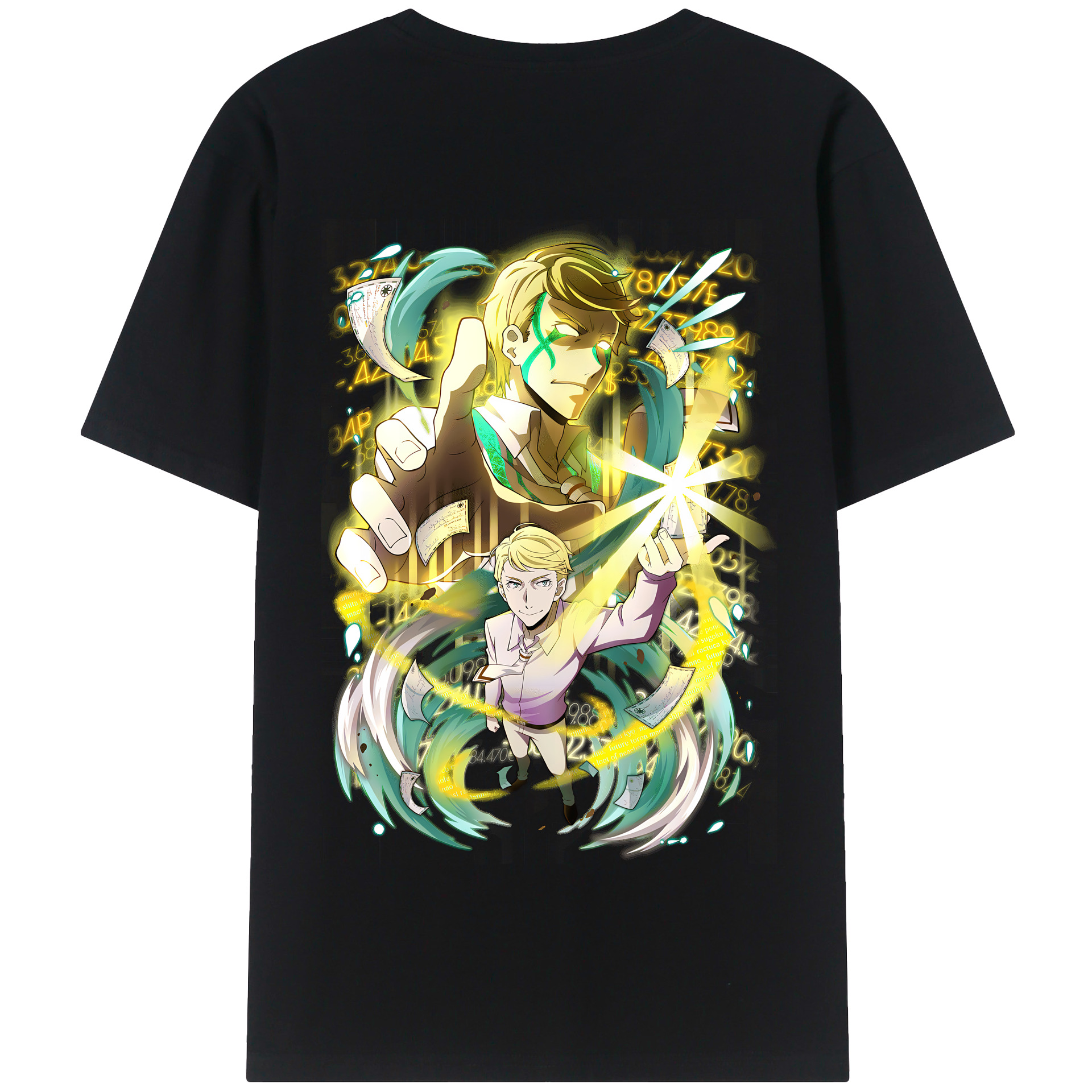 （画像用） 文豪ストレイドッグス Bungo Stray Dogs 綿100％半袖Tシャツ（背面プリント）