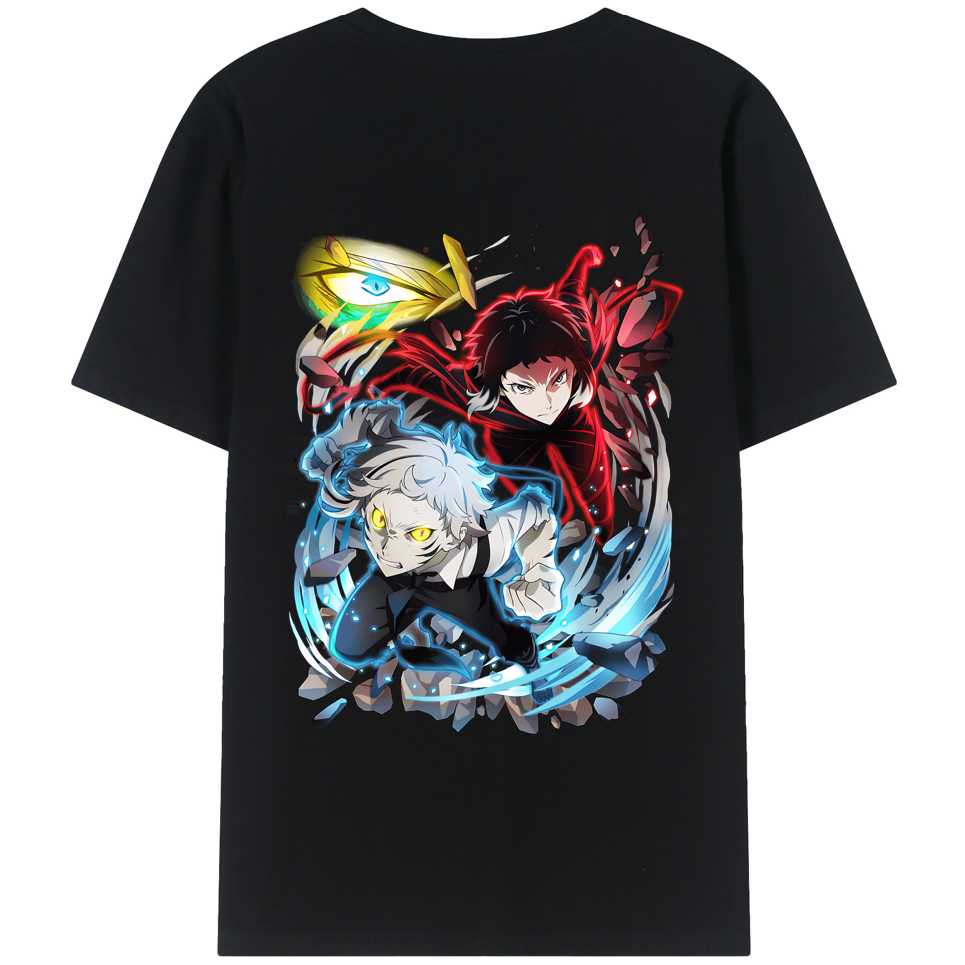 （画像用） 文豪ストレイドッグス Bungo Stray Dogs 綿100％半袖Tシャツ（背面プリント）
