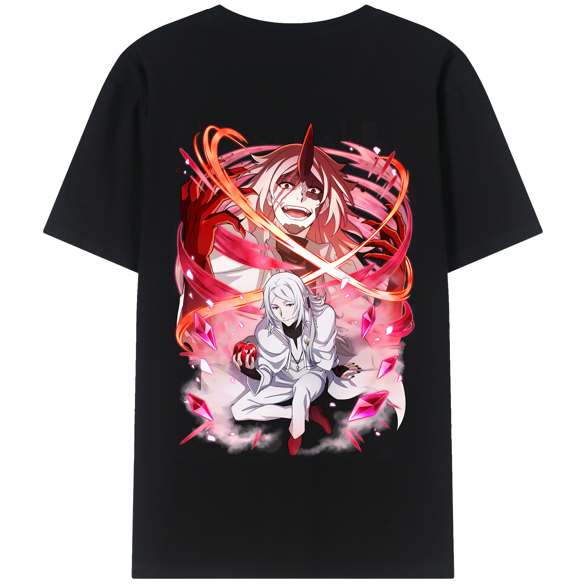 （画像用） 文豪ストレイドッグス Bungo Stray Dogs 綿100％半袖Tシャツ（背面プリント）