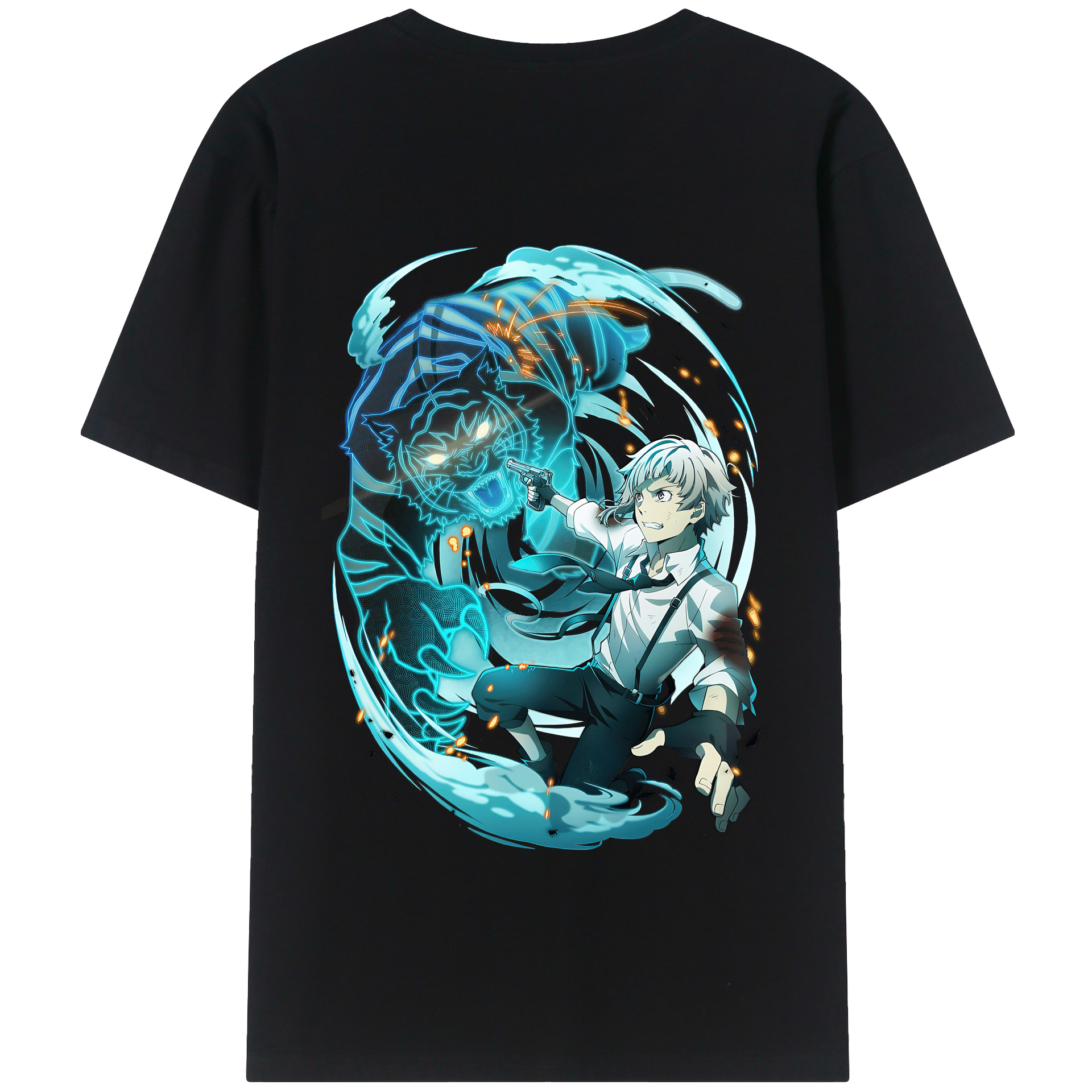 （画像用） 文豪ストレイドッグス Bungo Stray Dogs 綿100％半袖Tシャツ（背面プリント）
