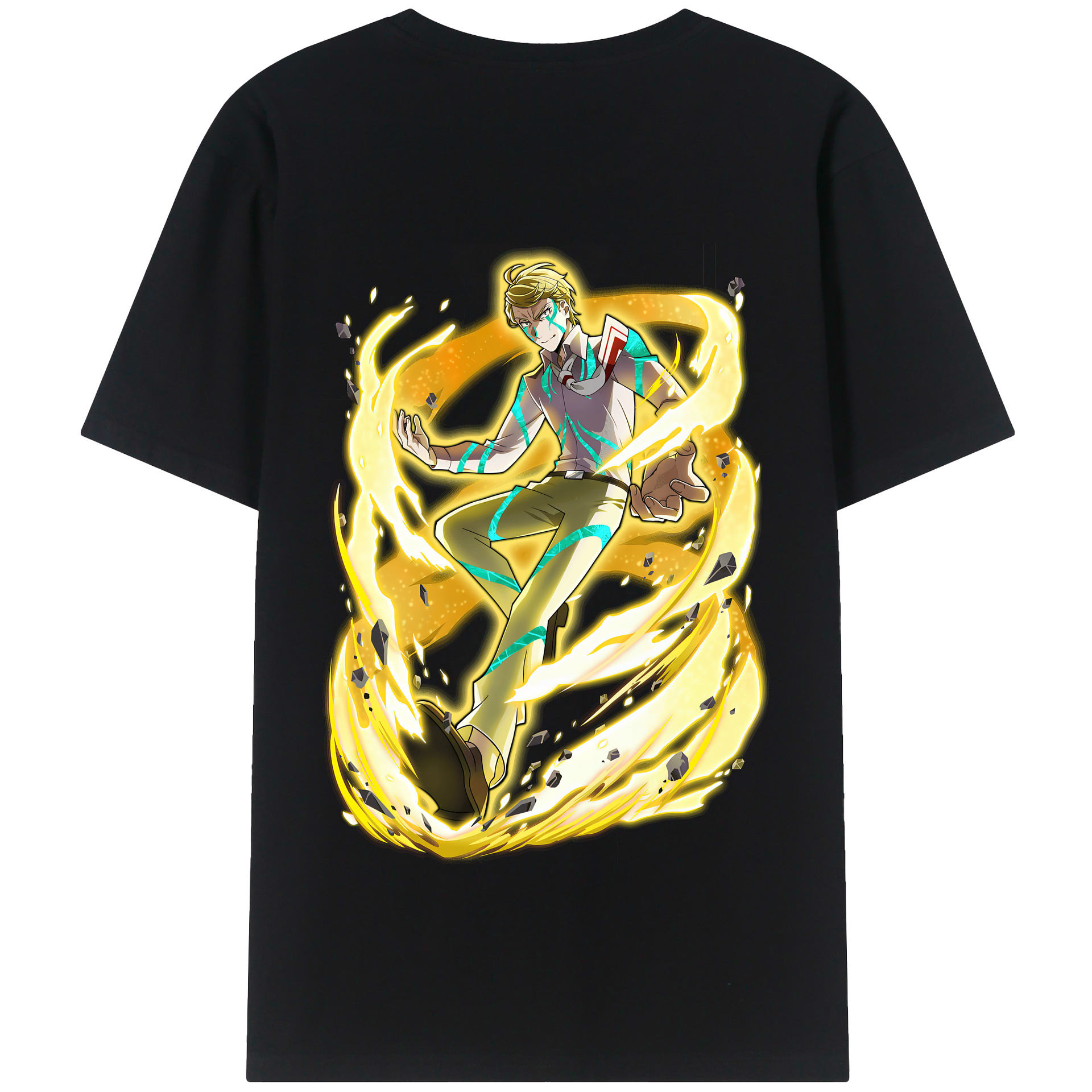 （画像用） 文豪ストレイドッグス Bungo Stray Dogs 綿100％半袖Tシャツ（背面プリント）