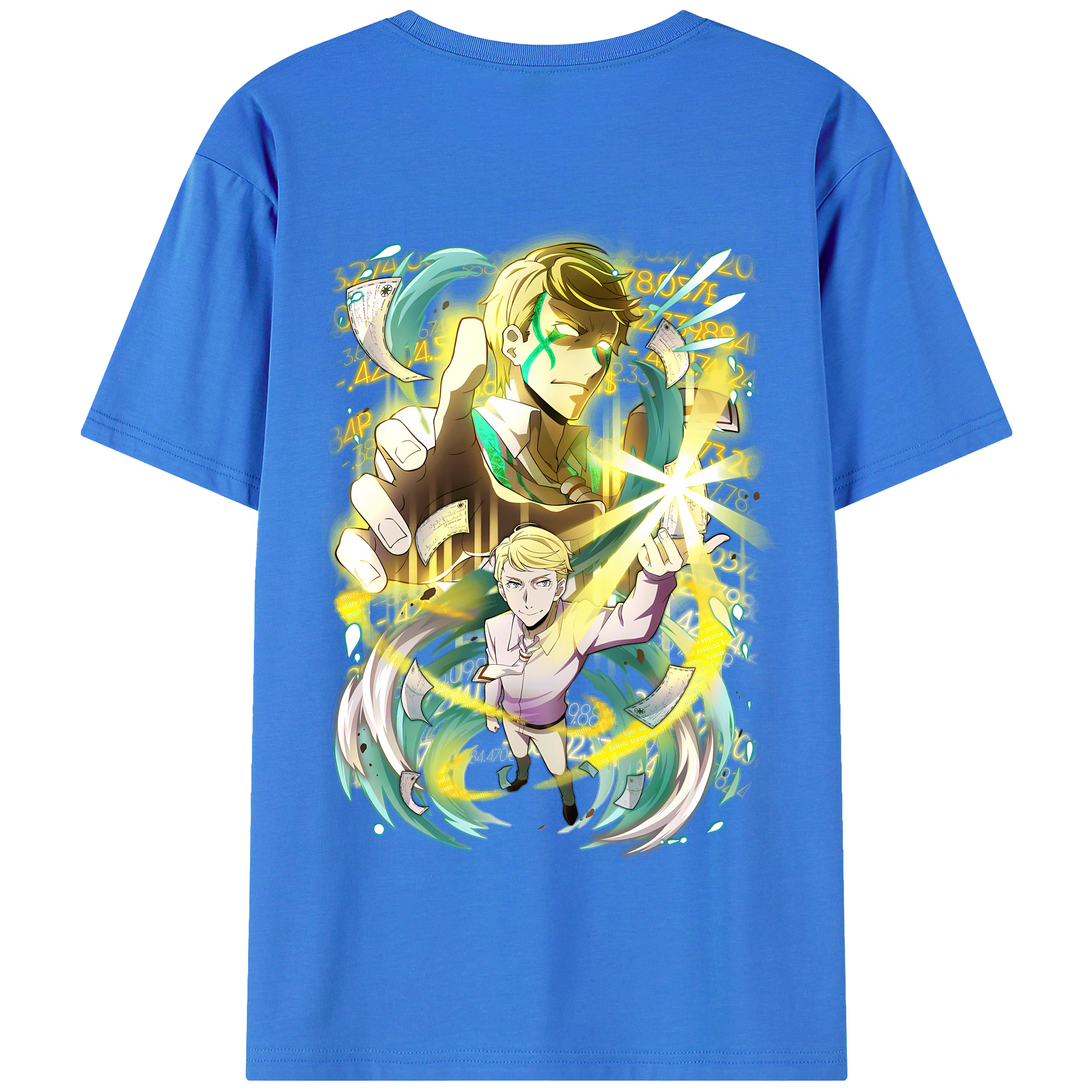 （画像用） 文豪ストレイドッグス Bungo Stray Dogs 綿100％半袖Tシャツ（背面プリント）