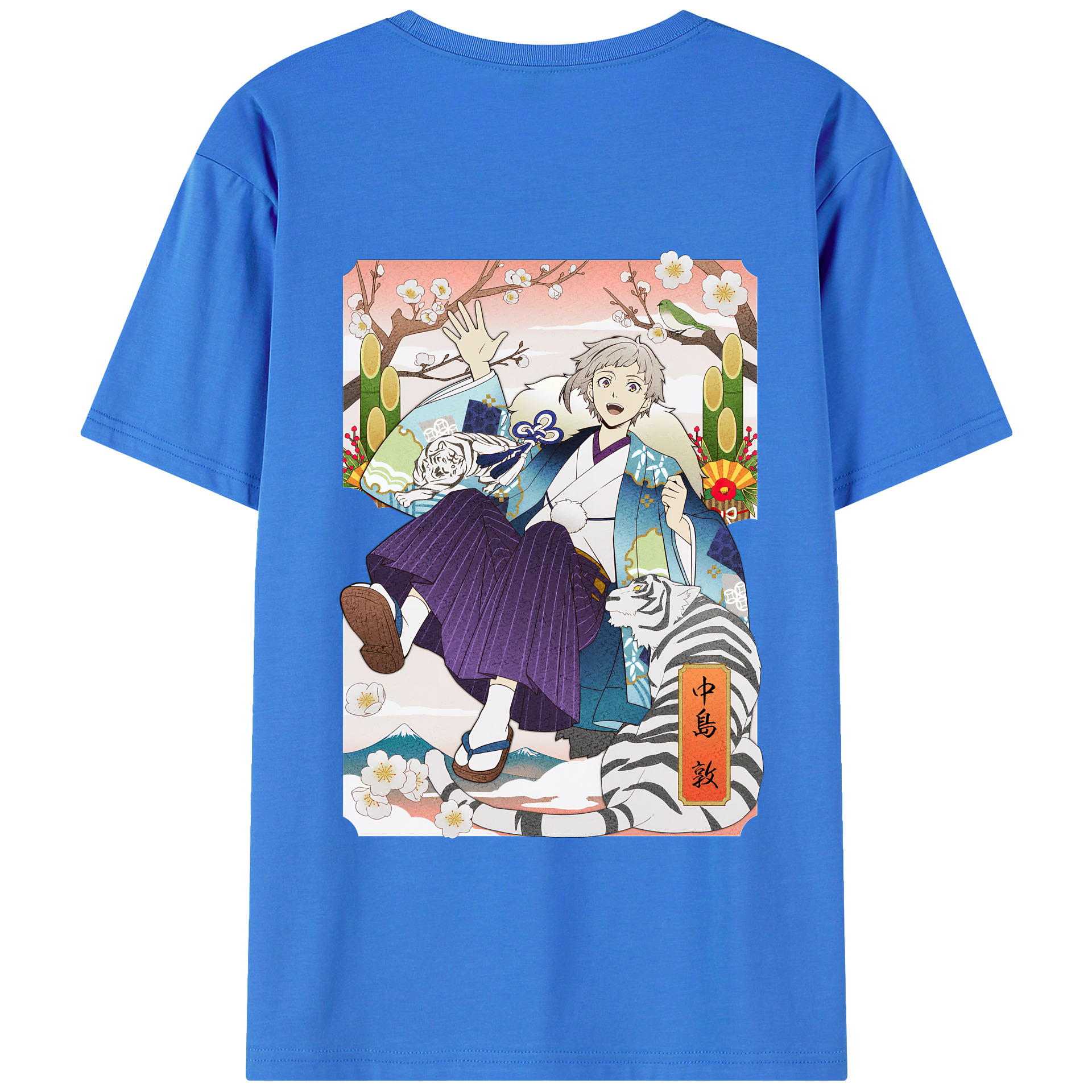 （画像用） 文豪ストレイドッグス Bungo Stray Dogs 綿100％半袖Tシャツ（背面プリント）