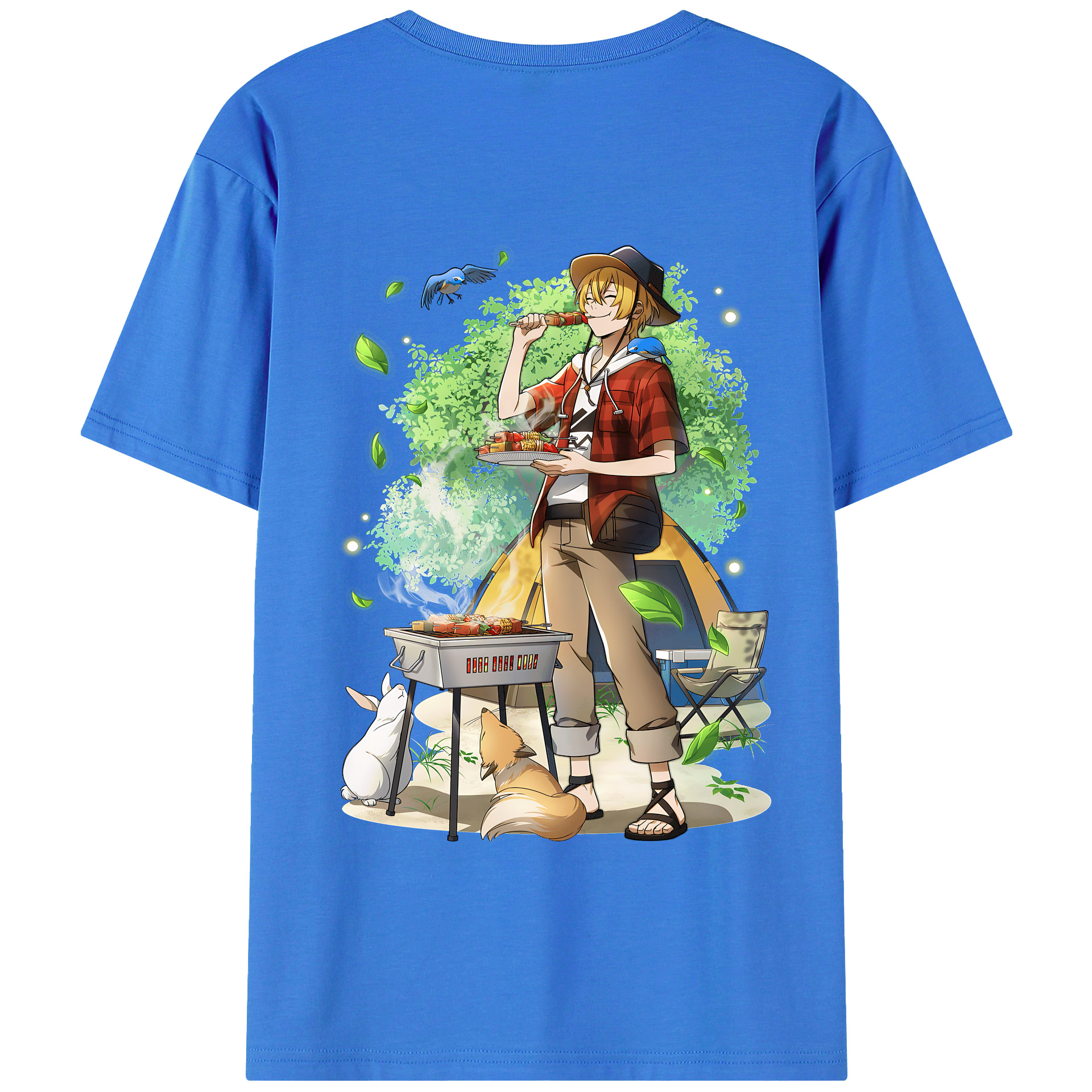 （画像用） 文豪ストレイドッグス Bungo Stray Dogs 綿100％半袖Tシャツ（背面プリント）