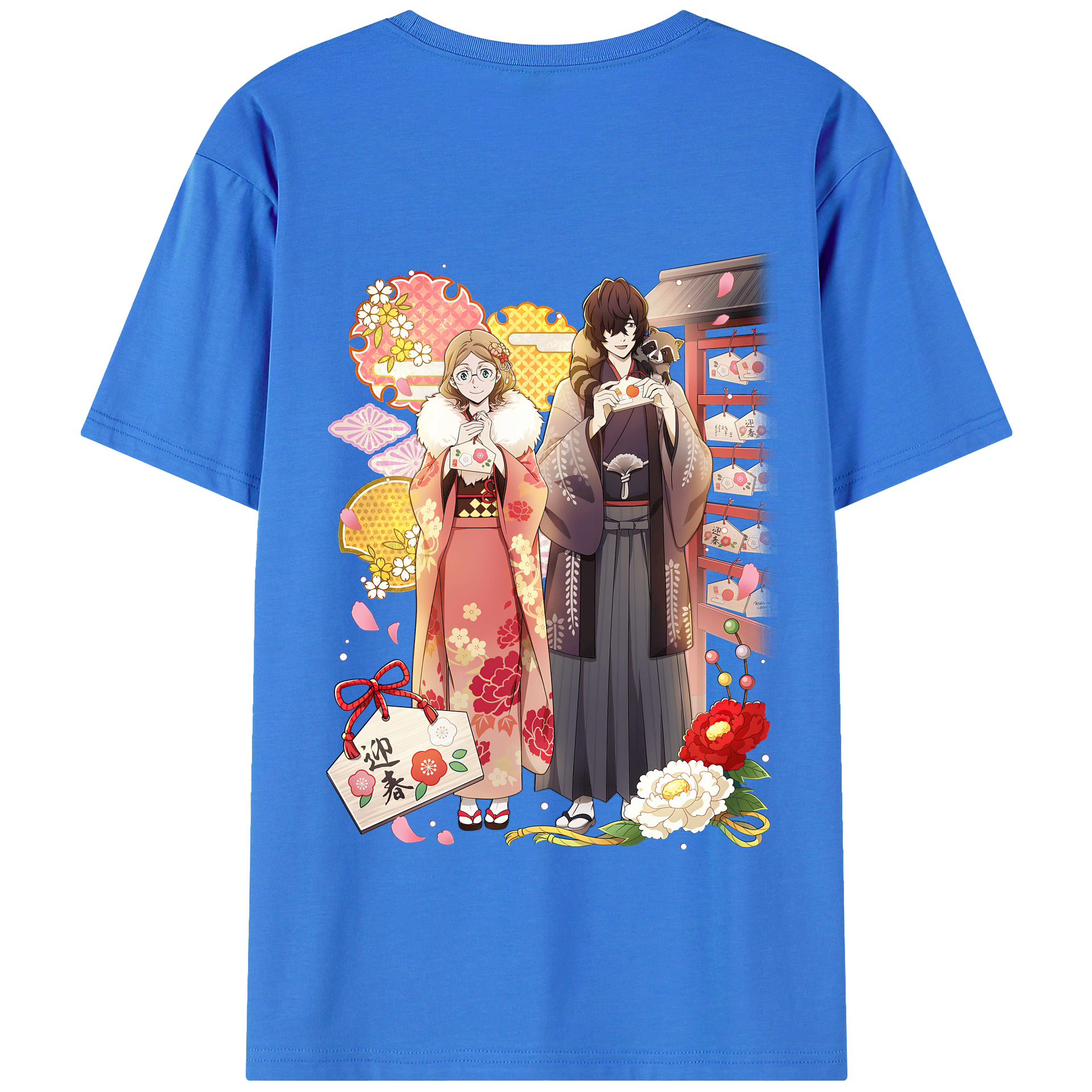 （画像用） 文豪ストレイドッグス Bungo Stray Dogs 綿100％半袖Tシャツ（背面プリント）