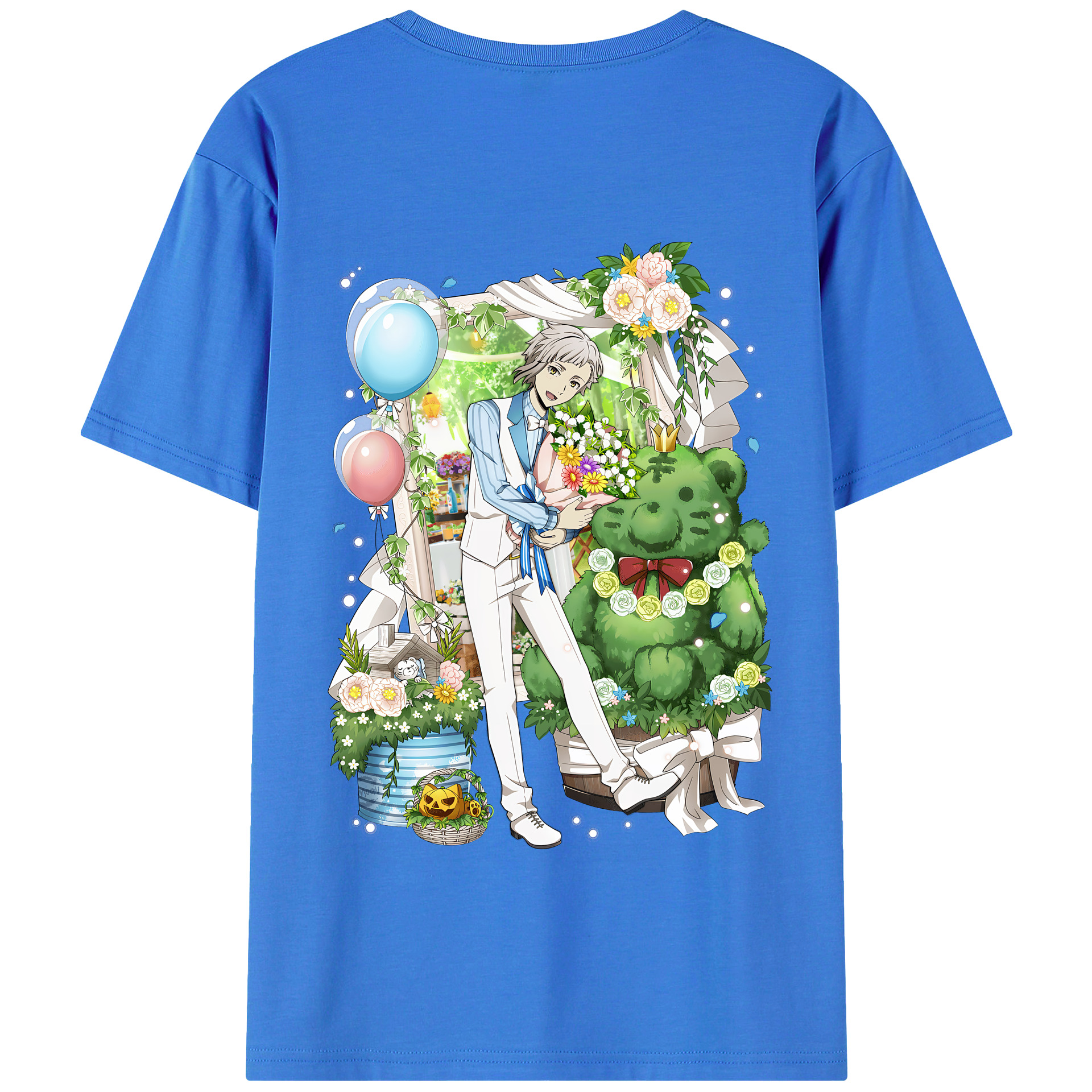 （画像用） 文豪ストレイドッグス Bungo Stray Dogs 綿100％半袖Tシャツ（背面プリント）