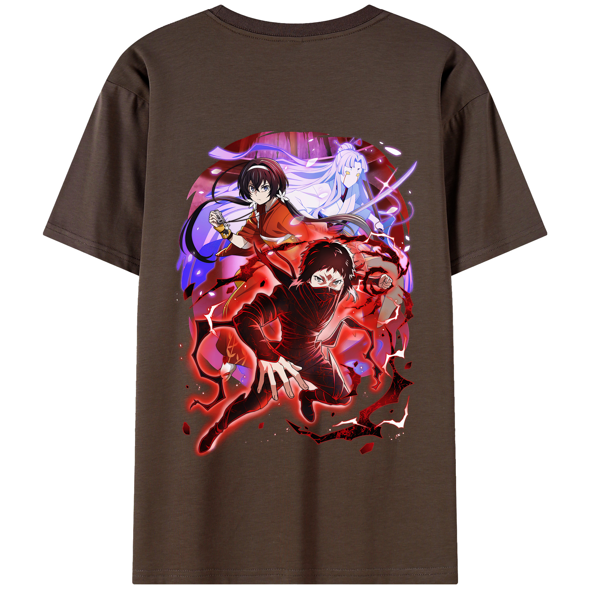 （画像用） 文豪ストレイドッグス Bungo Stray Dogs 綿100％半袖Tシャツ（背面プリント）