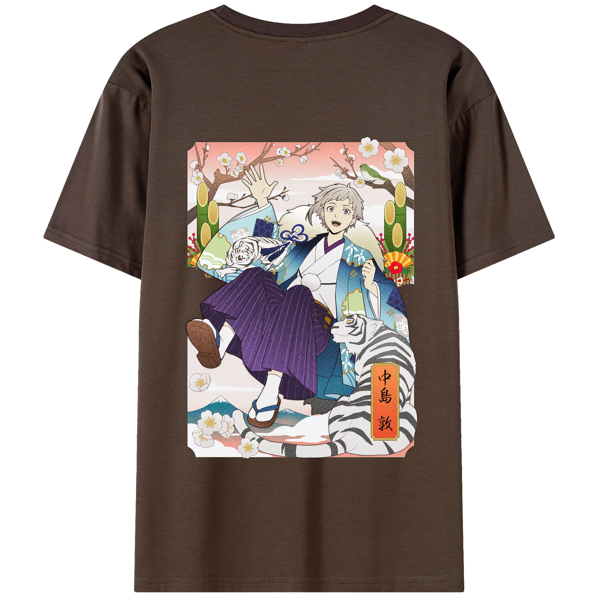（画像用） 文豪ストレイドッグス Bungo Stray Dogs 綿100％半袖Tシャツ（背面プリント）