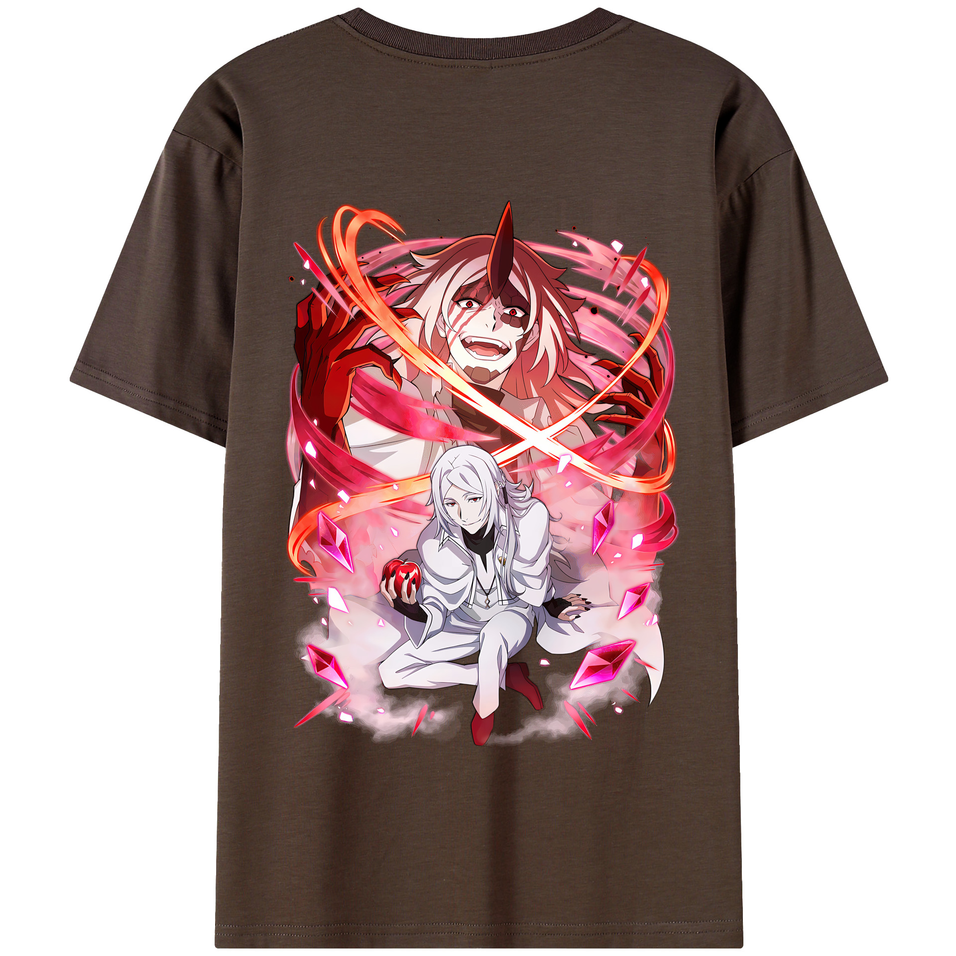 （画像用） 文豪ストレイドッグス Bungo Stray Dogs 綿100％半袖Tシャツ（背面プリント）