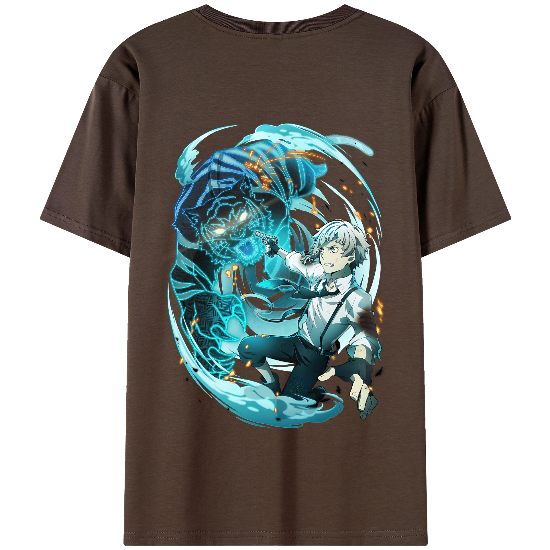 （画像用） 文豪ストレイドッグス Bungo Stray Dogs 綿100％半袖Tシャツ（背面プリント）