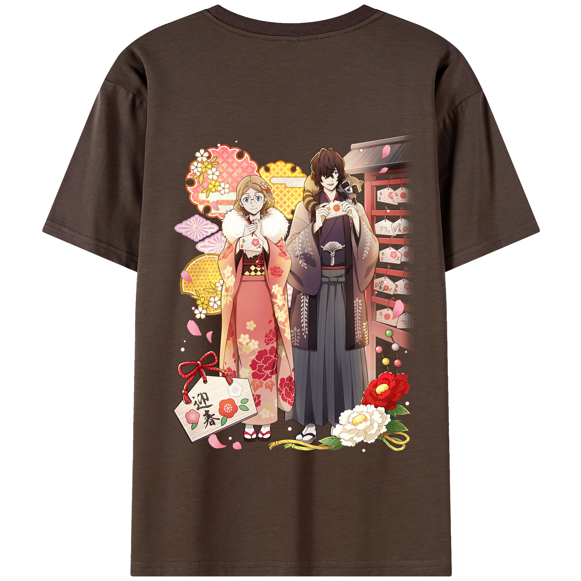 （画像用） 文豪ストレイドッグス Bungo Stray Dogs 綿100％半袖Tシャツ（背面プリント）
