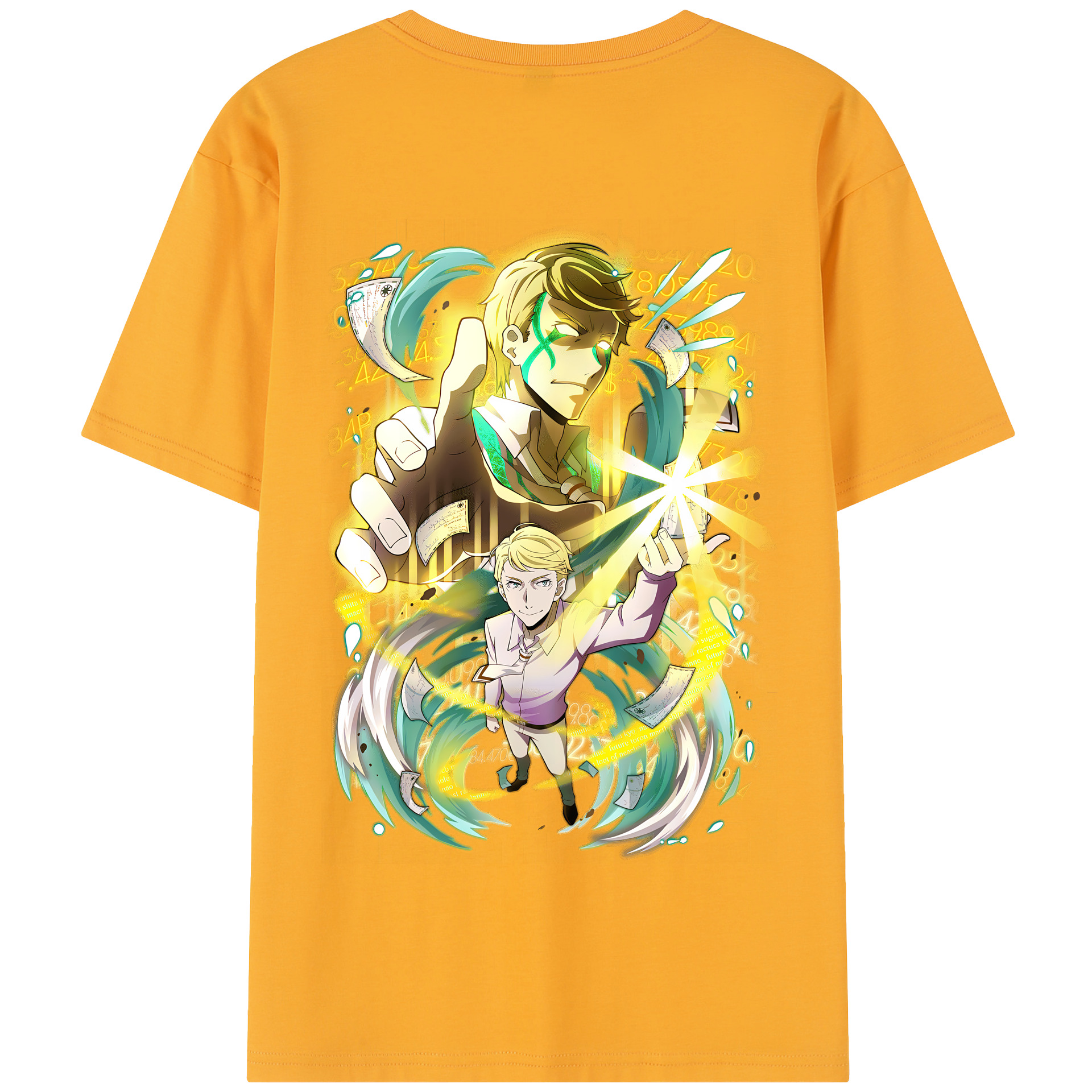 （画像用） 文豪ストレイドッグス Bungo Stray Dogs 綿100％半袖Tシャツ（背面プリント）