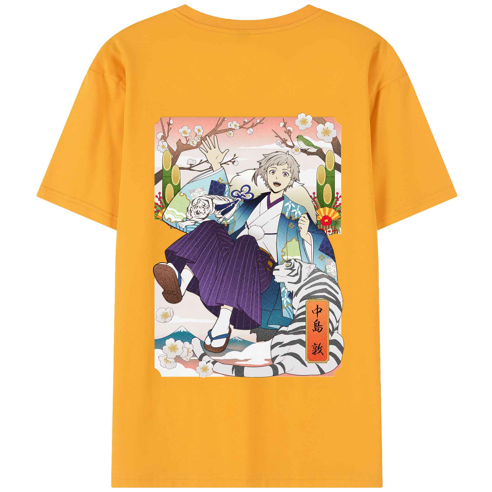 （画像用） 文豪ストレイドッグス Bungo Stray Dogs 綿100％半袖Tシャツ（背面プリント）