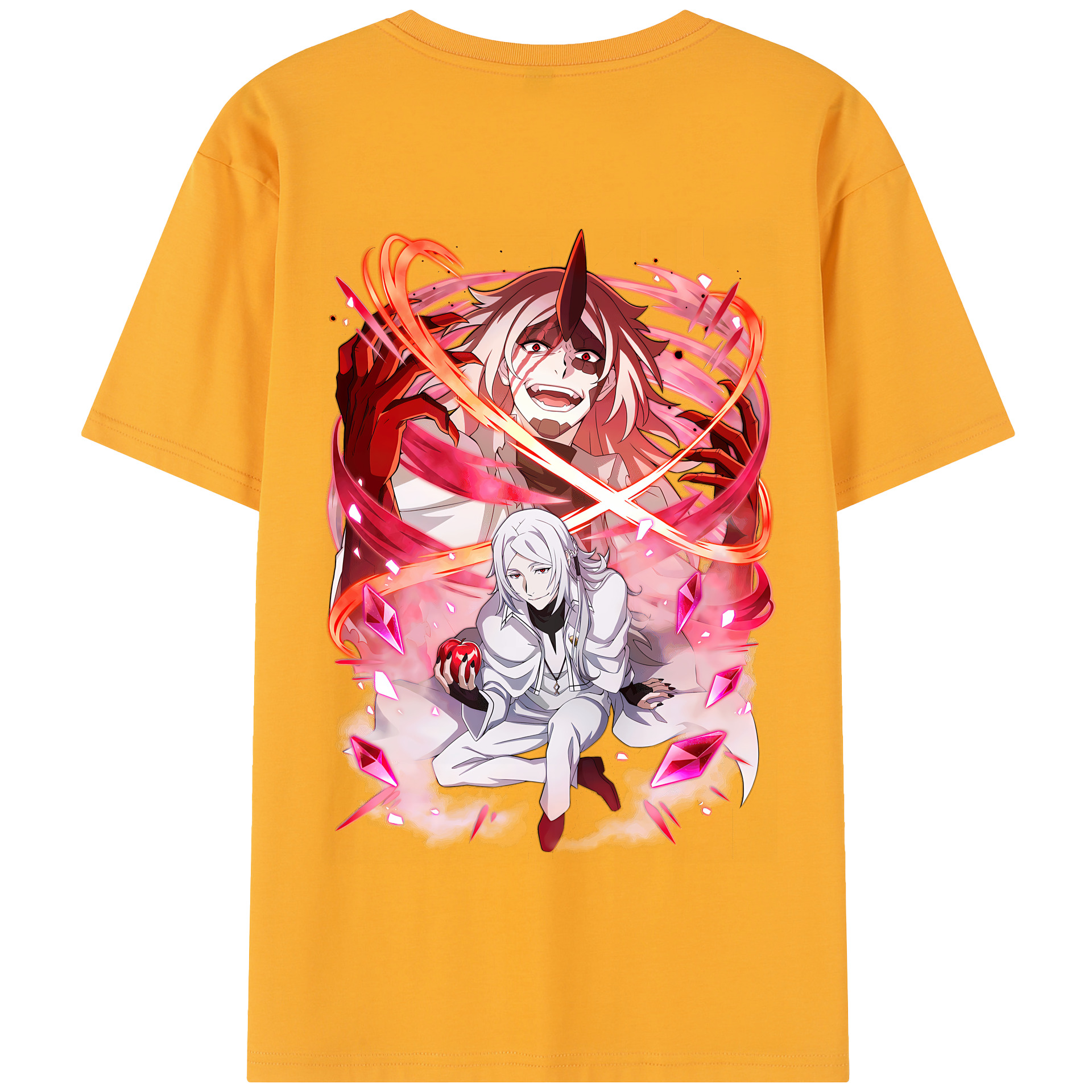（画像用） 文豪ストレイドッグス Bungo Stray Dogs 綿100％半袖Tシャツ（背面プリント）