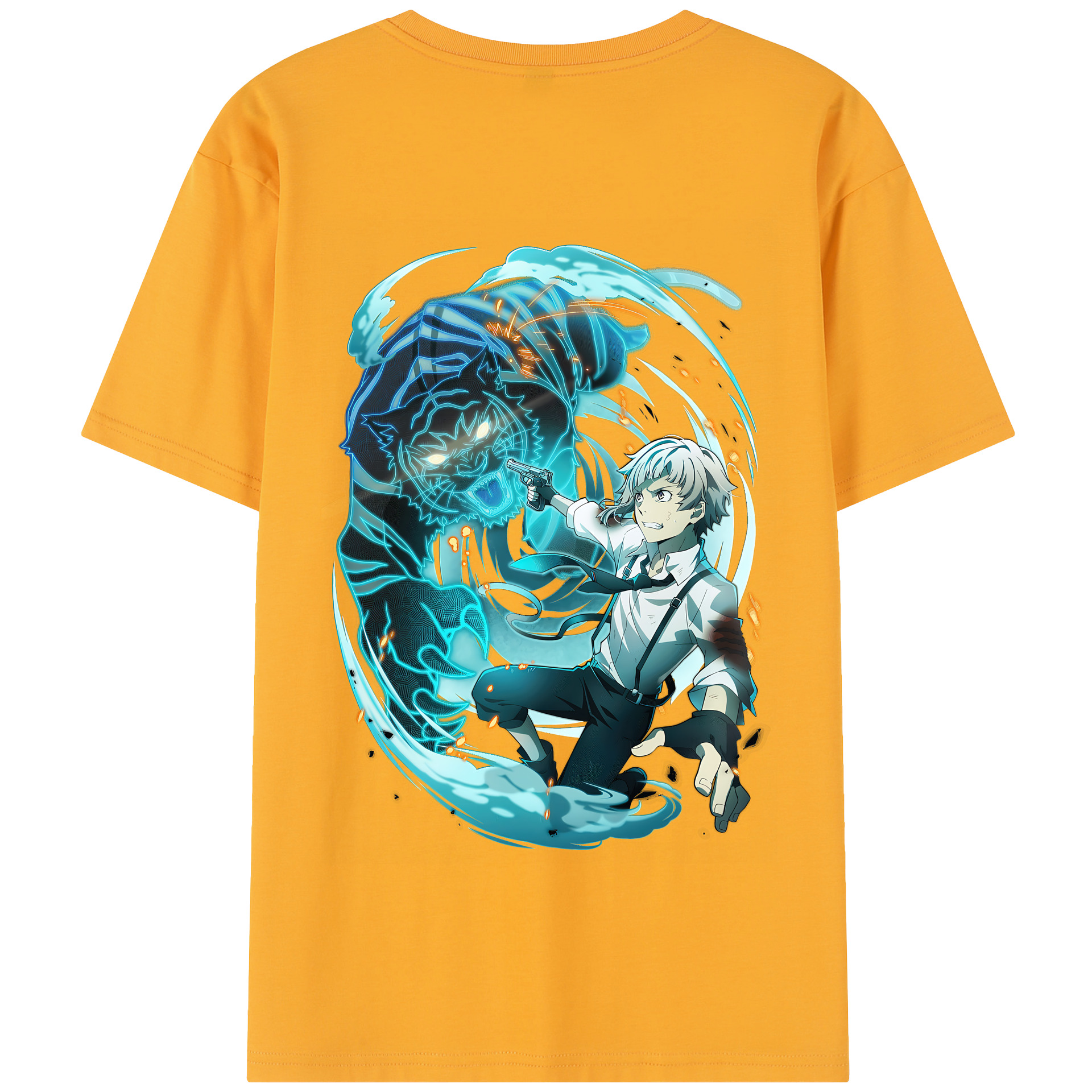 （画像用） 文豪ストレイドッグス Bungo Stray Dogs 綿100％半袖Tシャツ（背面プリント）
