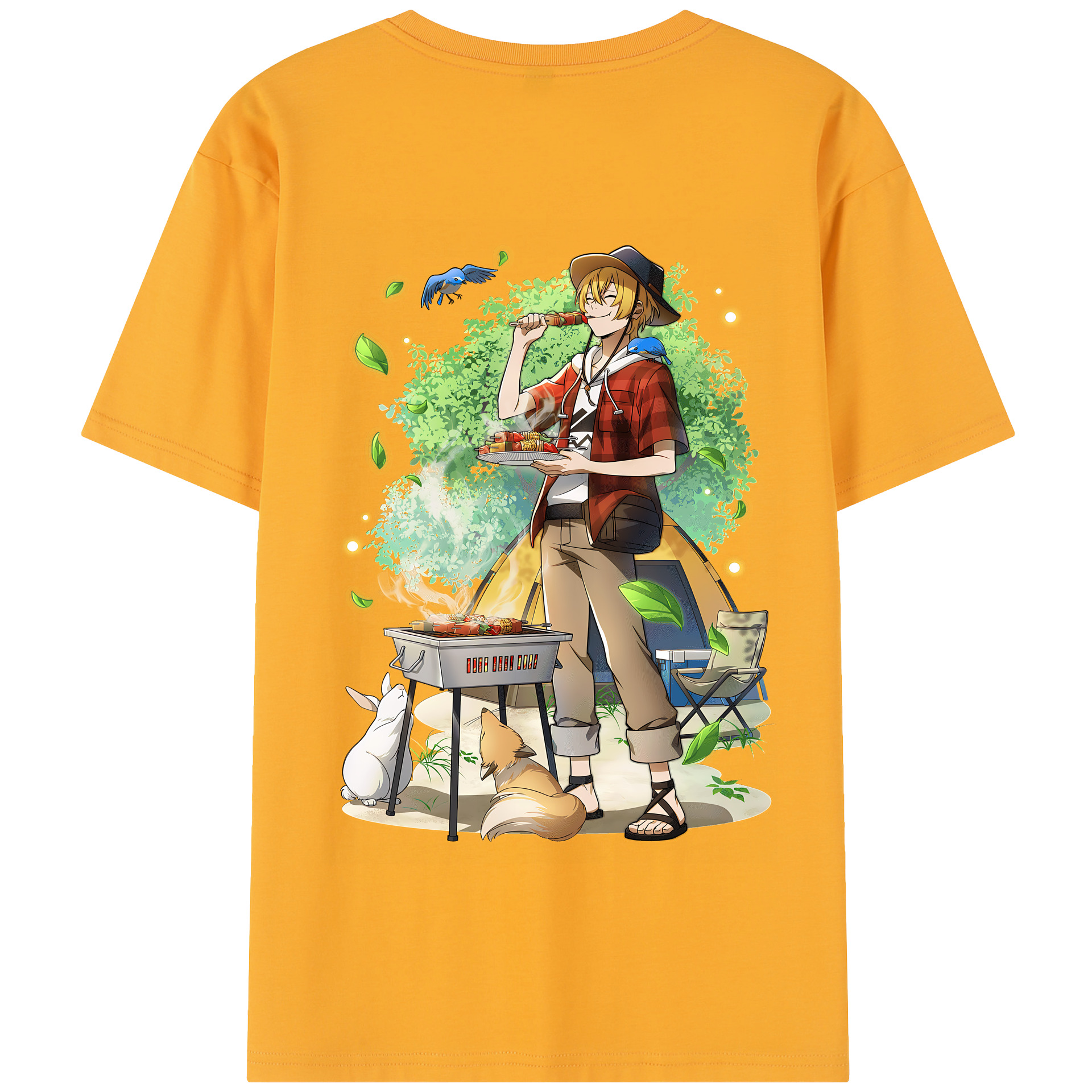 （画像用） 文豪ストレイドッグス Bungo Stray Dogs 綿100％半袖Tシャツ（背面プリント）