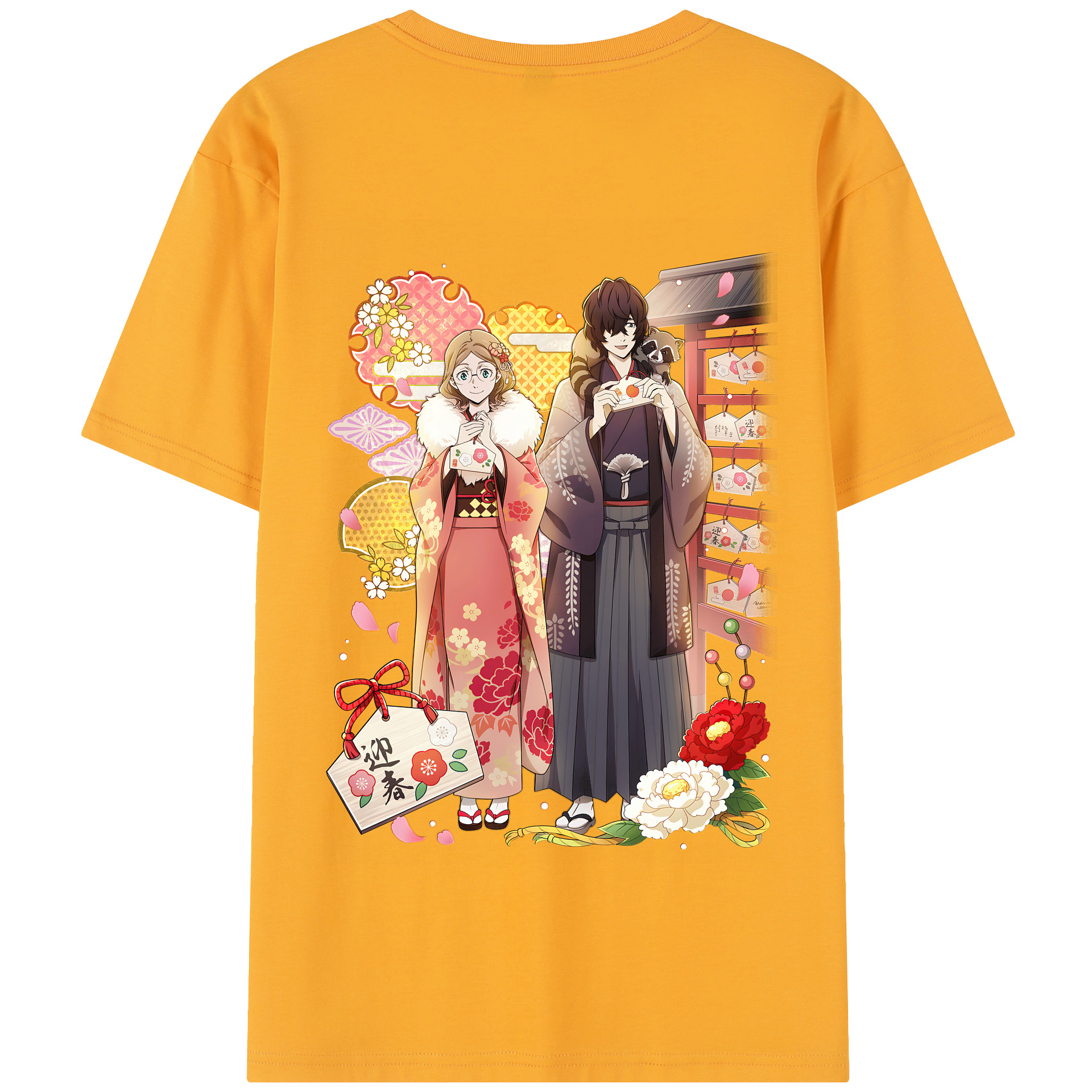 （画像用） 文豪ストレイドッグス Bungo Stray Dogs 綿100％半袖Tシャツ（背面プリント）