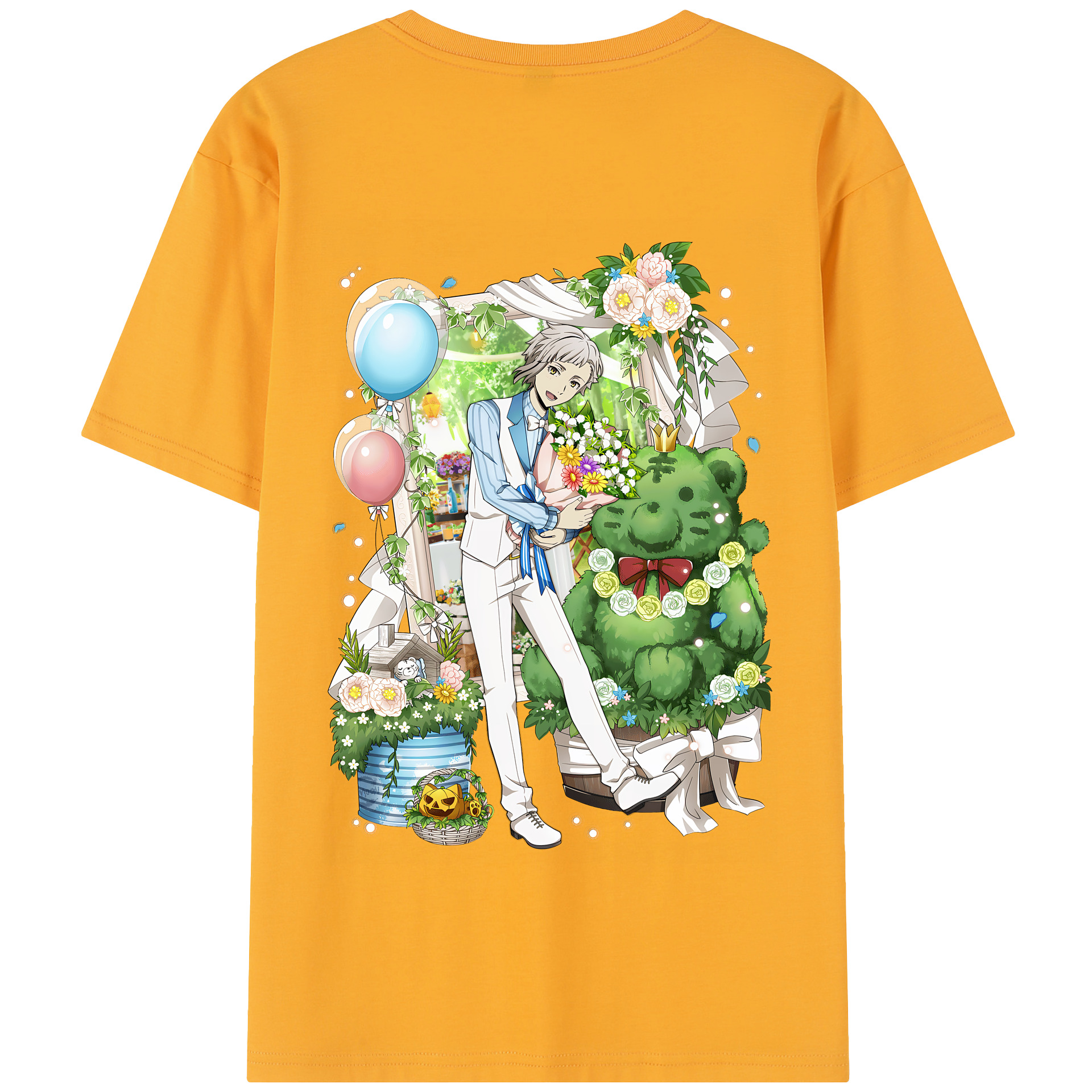 （画像用） 文豪ストレイドッグス Bungo Stray Dogs 綿100％半袖Tシャツ（背面プリント）