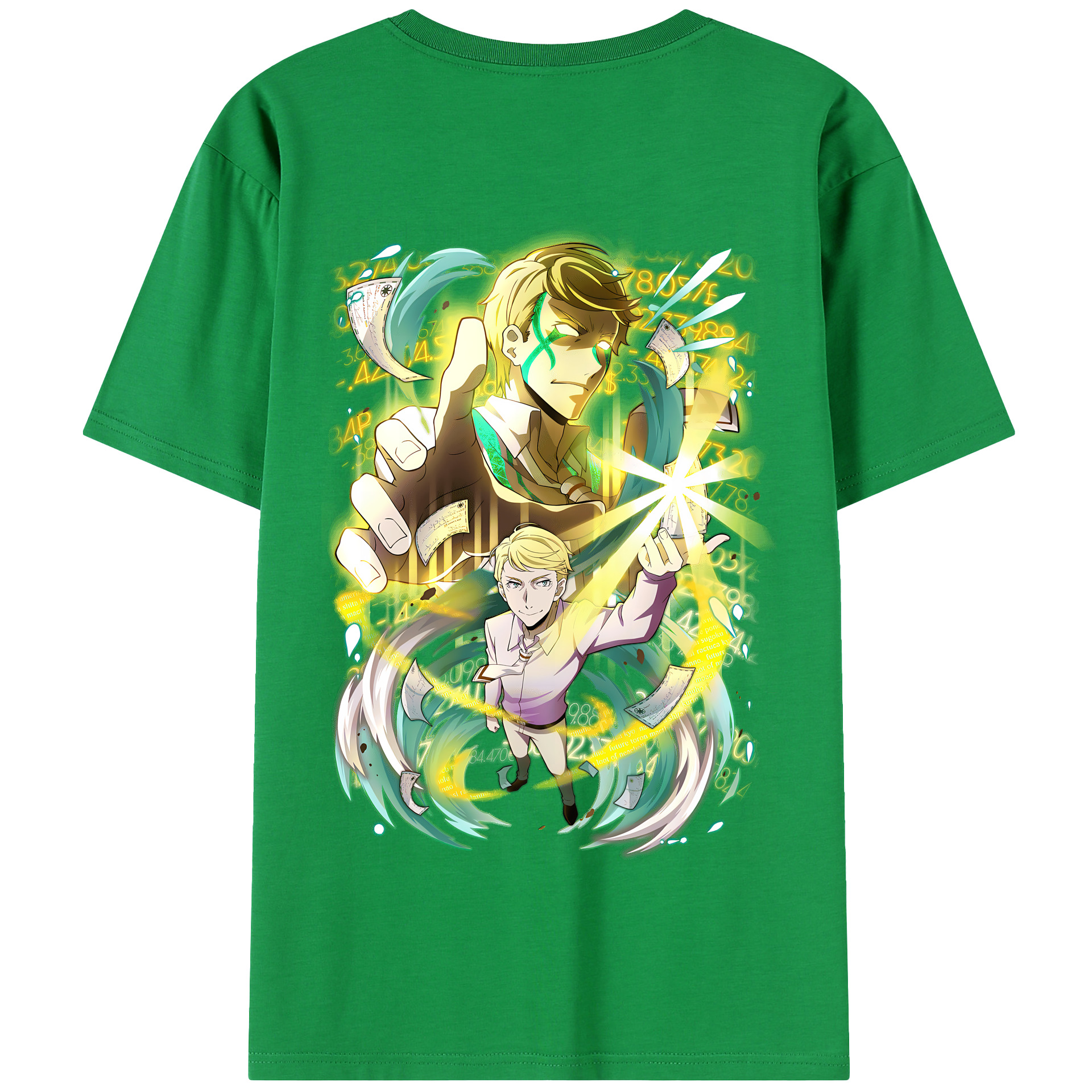 （画像用） 文豪ストレイドッグス Bungo Stray Dogs 綿100％半袖Tシャツ（背面プリント）
