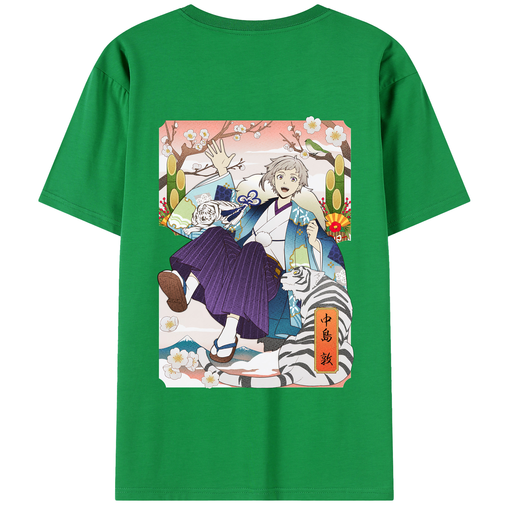 （画像用） 文豪ストレイドッグス Bungo Stray Dogs 綿100％半袖Tシャツ（背面プリント）
