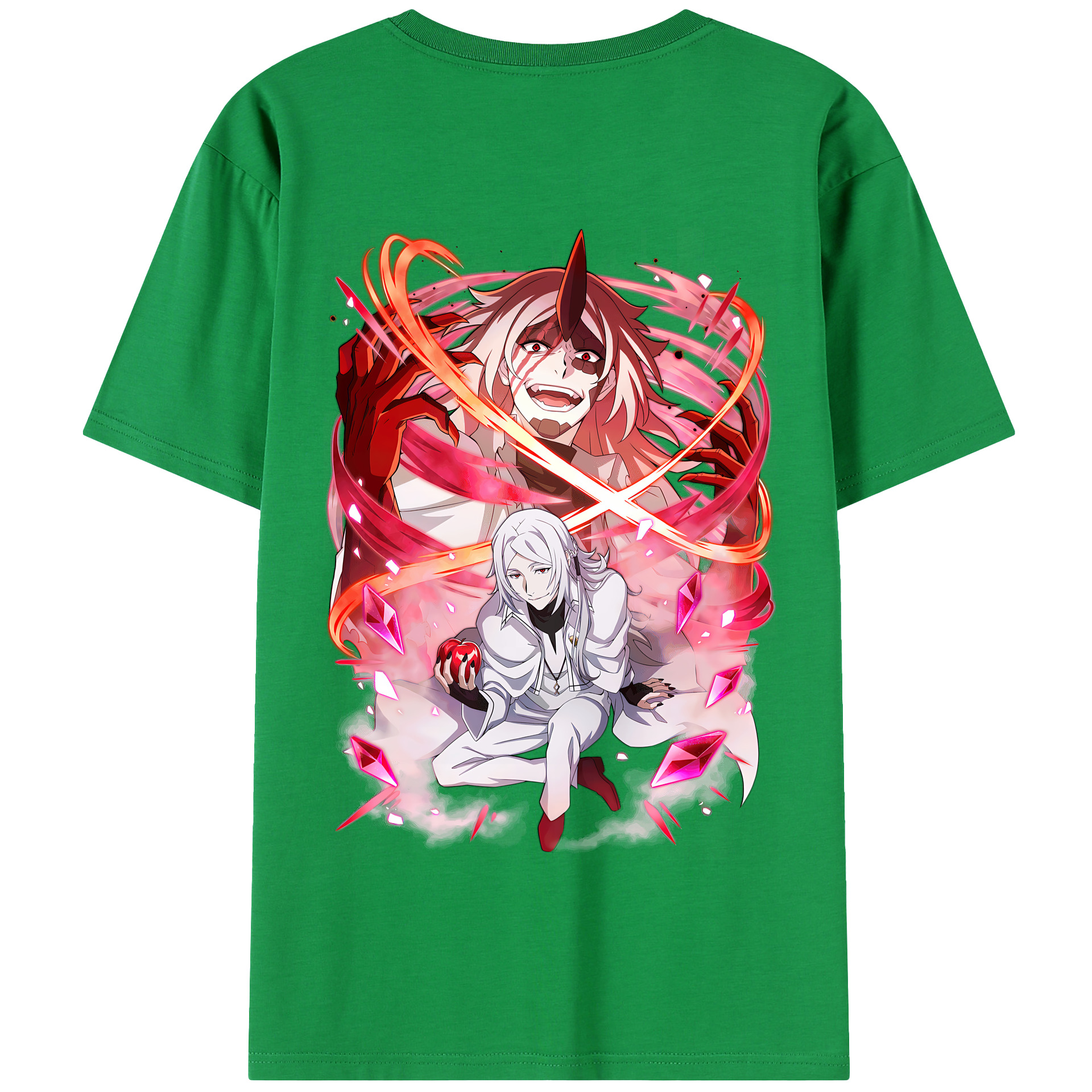 （画像用） 文豪ストレイドッグス Bungo Stray Dogs 綿100％半袖Tシャツ（背面プリント）