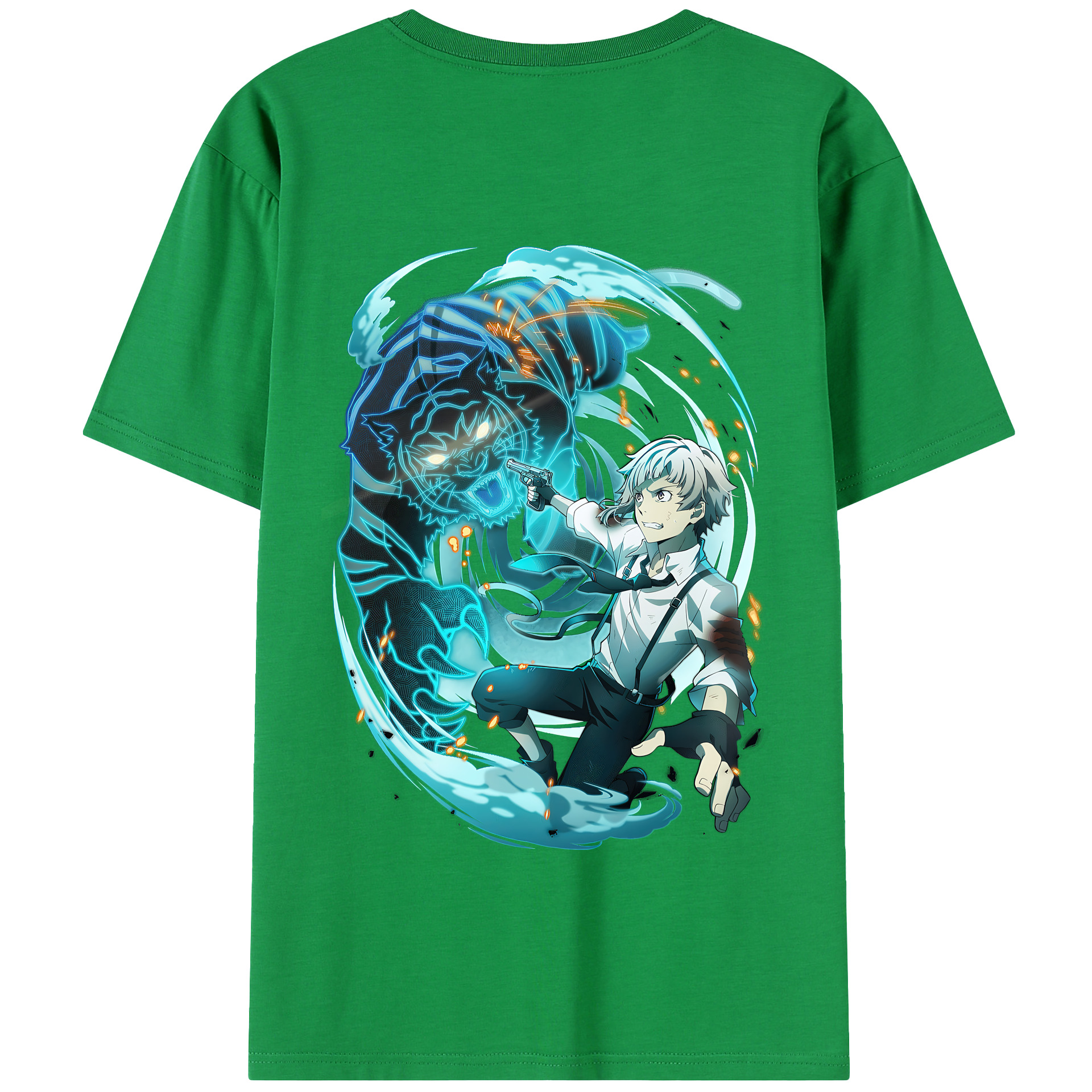 （画像用） 文豪ストレイドッグス Bungo Stray Dogs 綿100％半袖Tシャツ（背面プリント）