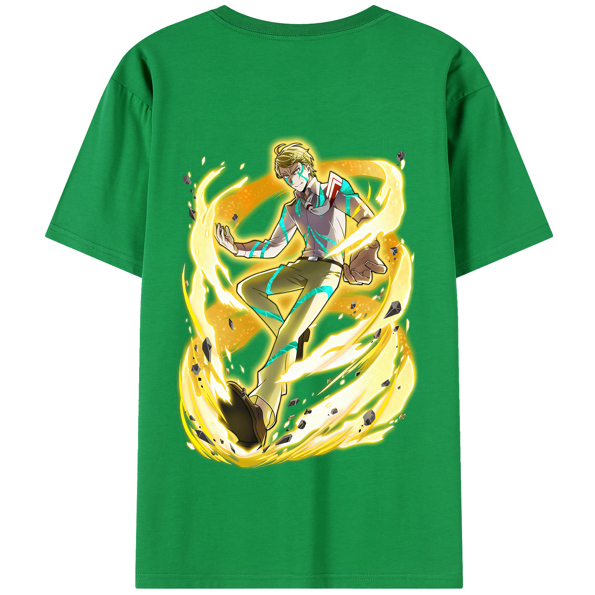 （画像用） 文豪ストレイドッグス Bungo Stray Dogs 綿100％半袖Tシャツ（背面プリント）