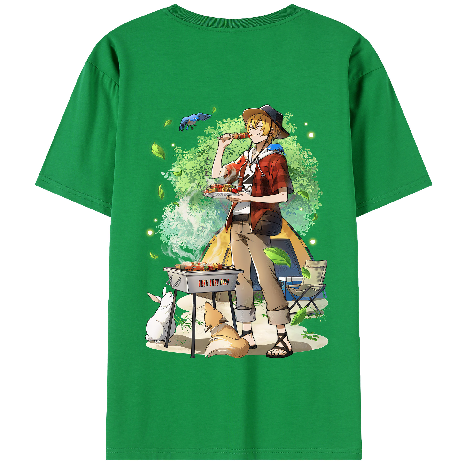 （画像用） 文豪ストレイドッグス Bungo Stray Dogs 綿100％半袖Tシャツ（背面プリント）