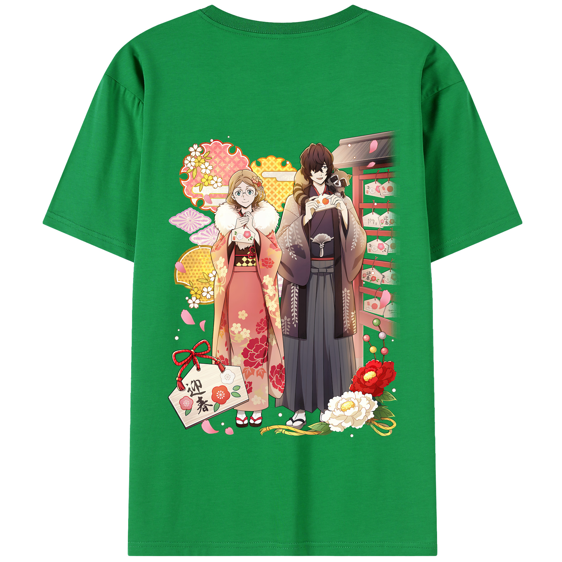 （画像用） 文豪ストレイドッグス Bungo Stray Dogs 綿100％半袖Tシャツ（背面プリント）