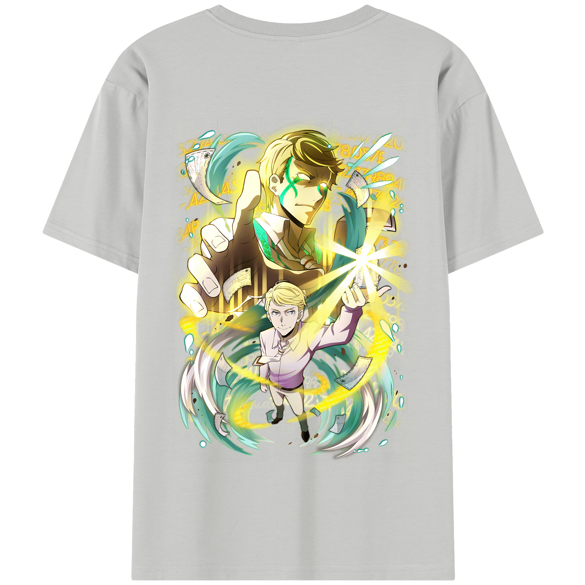 （画像用） 文豪ストレイドッグス Bungo Stray Dogs 綿100％半袖Tシャツ（背面プリント）