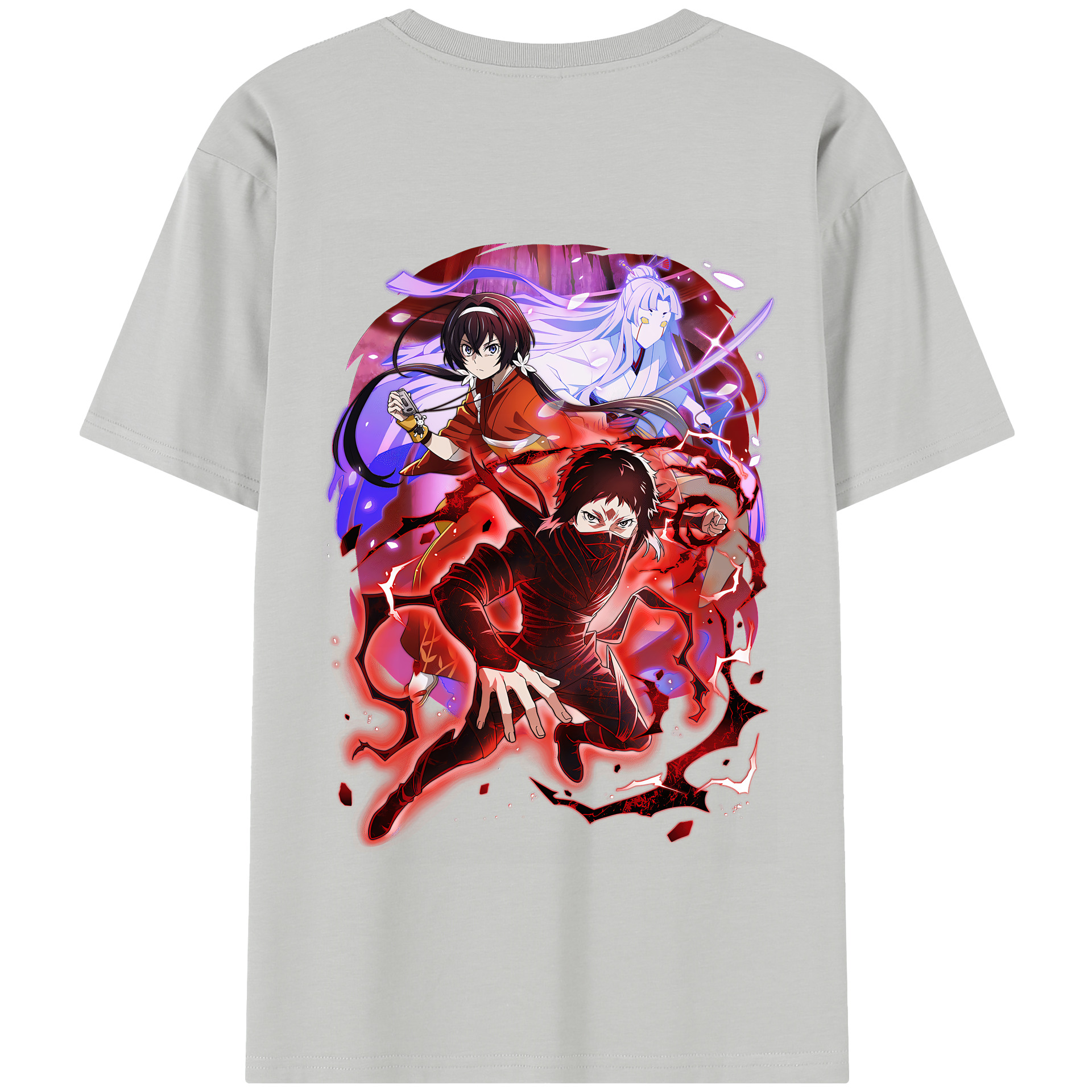 （画像用） 文豪ストレイドッグス Bungo Stray Dogs 綿100％半袖Tシャツ（背面プリント）