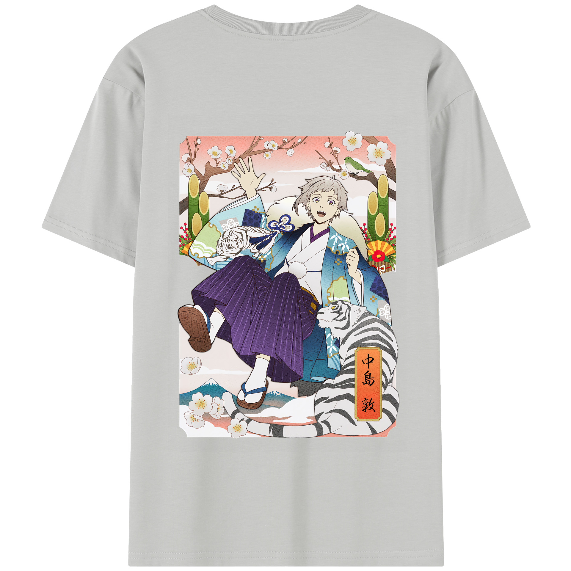 （画像用） 文豪ストレイドッグス Bungo Stray Dogs 綿100％半袖Tシャツ（背面プリント）