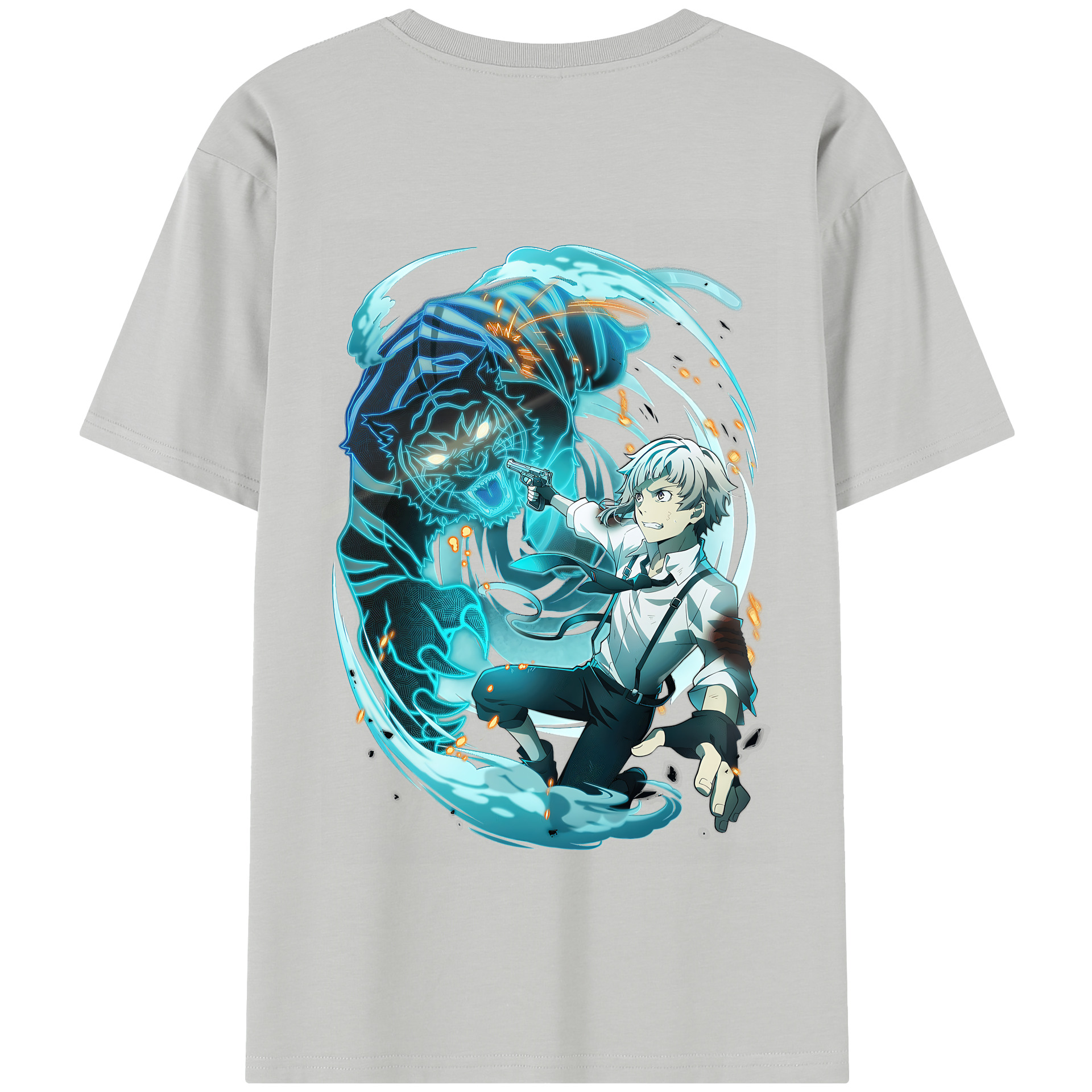 （画像用） 文豪ストレイドッグス Bungo Stray Dogs 綿100％半袖Tシャツ（背面プリント）