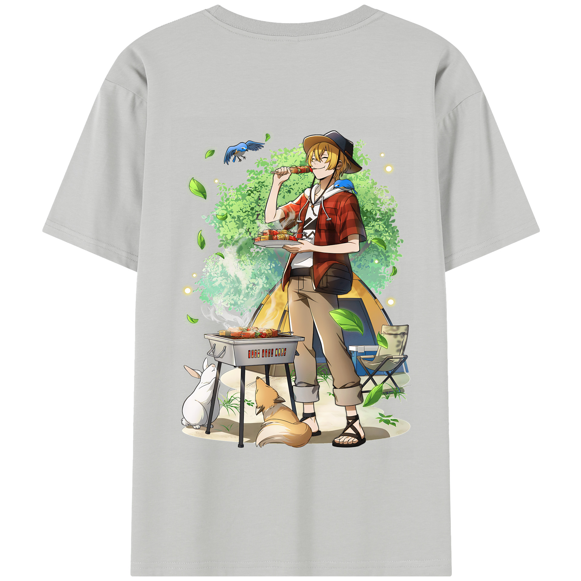 （画像用） 文豪ストレイドッグス Bungo Stray Dogs 綿100％半袖Tシャツ（背面プリント）