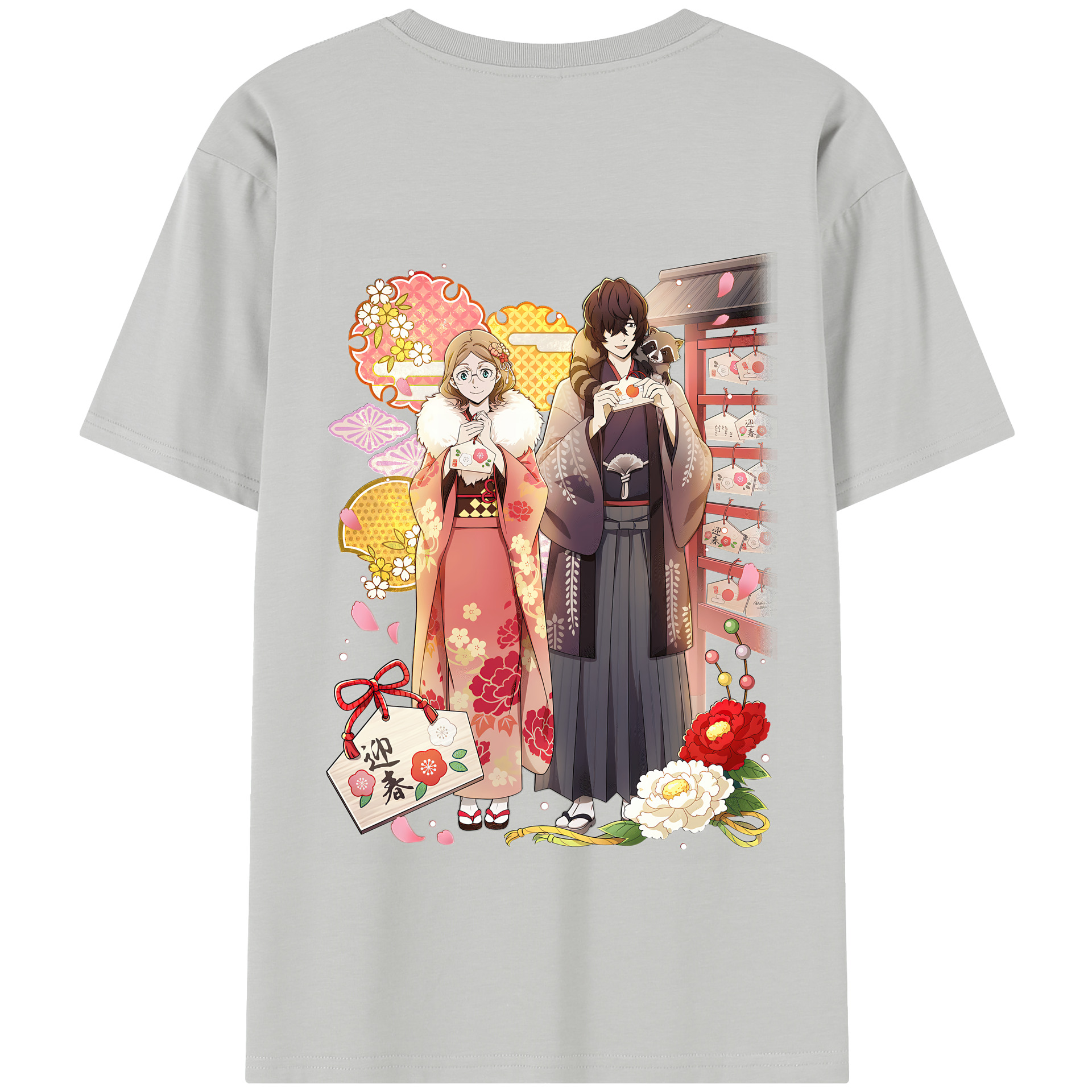 （画像用） 文豪ストレイドッグス Bungo Stray Dogs 綿100％半袖Tシャツ（背面プリント）