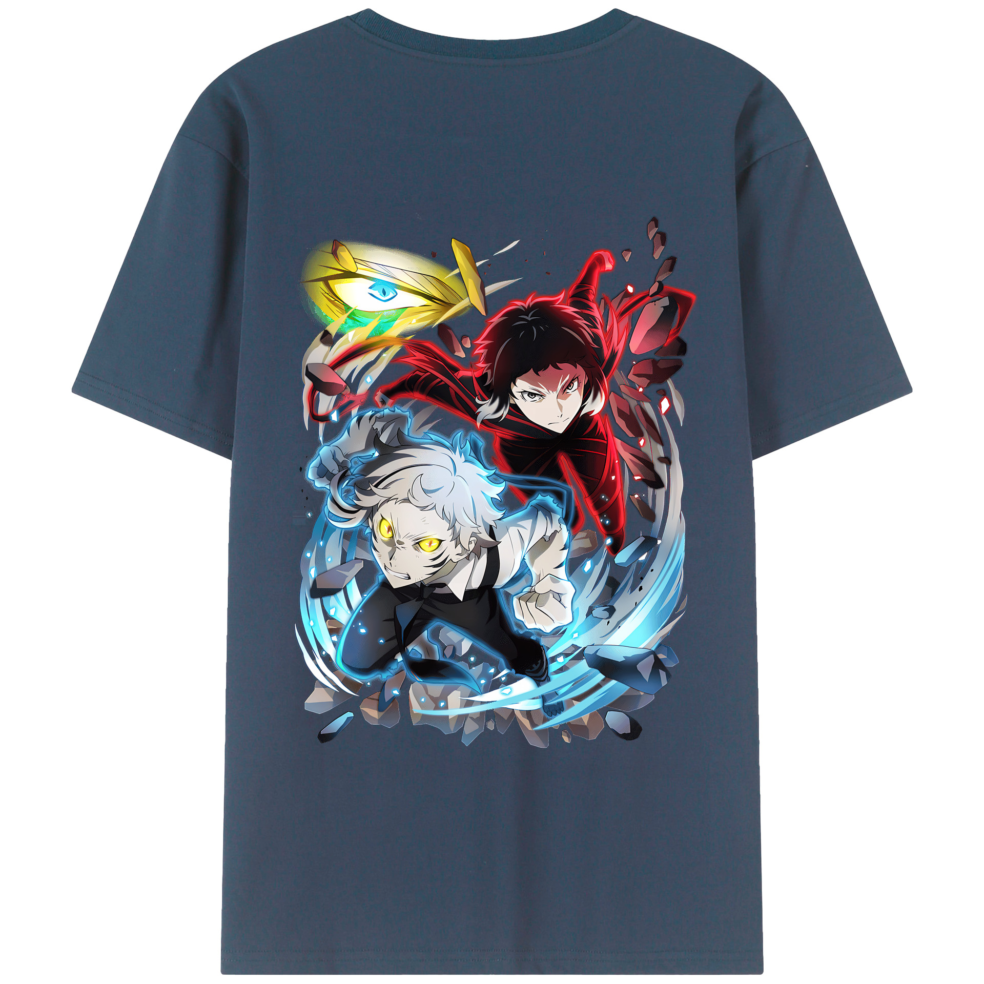 （画像用） 文豪ストレイドッグス Bungo Stray Dogs 綿100％半袖Tシャツ（背面プリント）