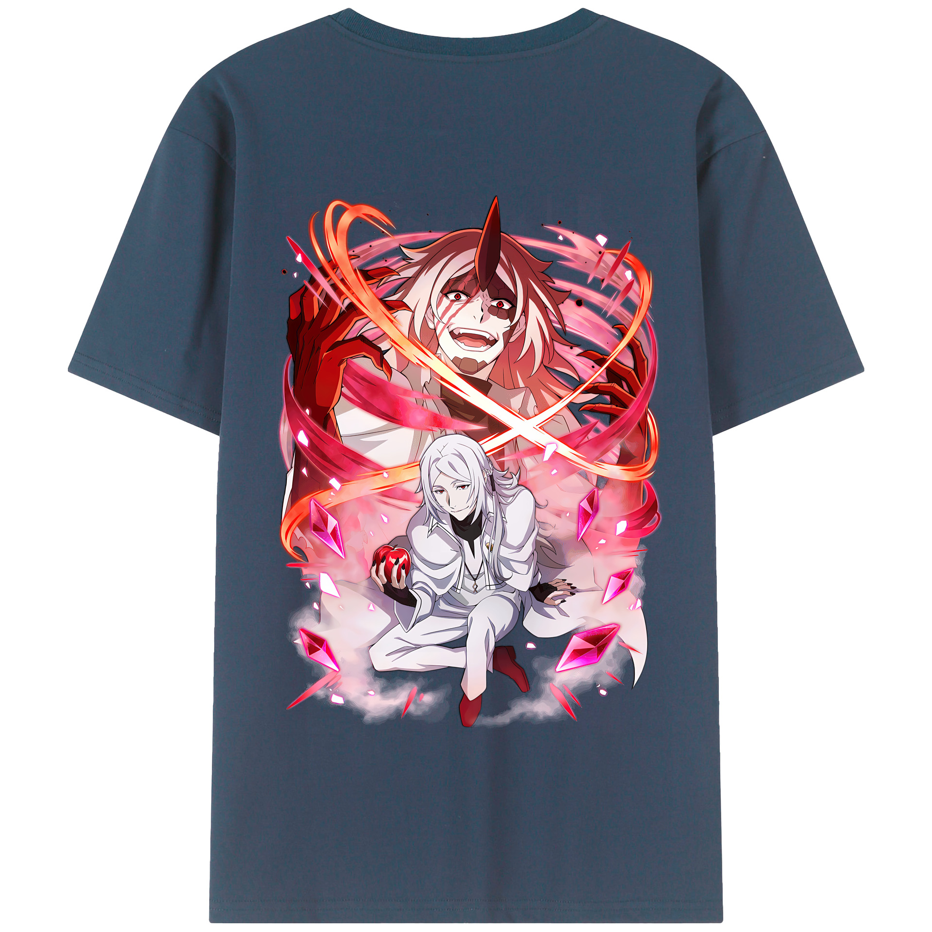 （画像用） 文豪ストレイドッグス Bungo Stray Dogs 綿100％半袖Tシャツ（背面プリント）