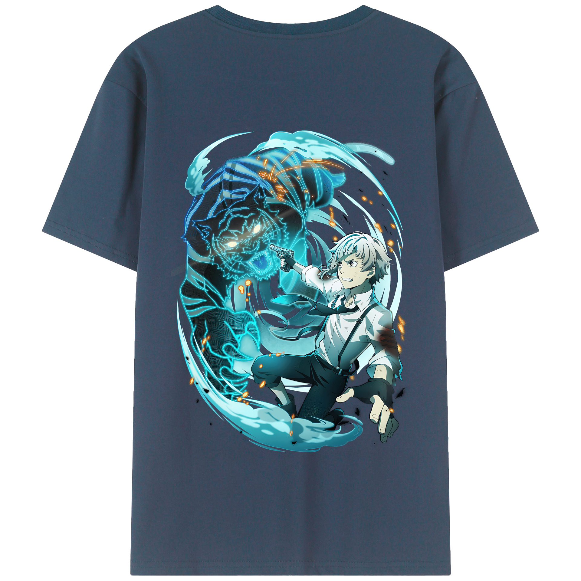 （画像用） 文豪ストレイドッグス Bungo Stray Dogs 綿100％半袖Tシャツ（背面プリント）