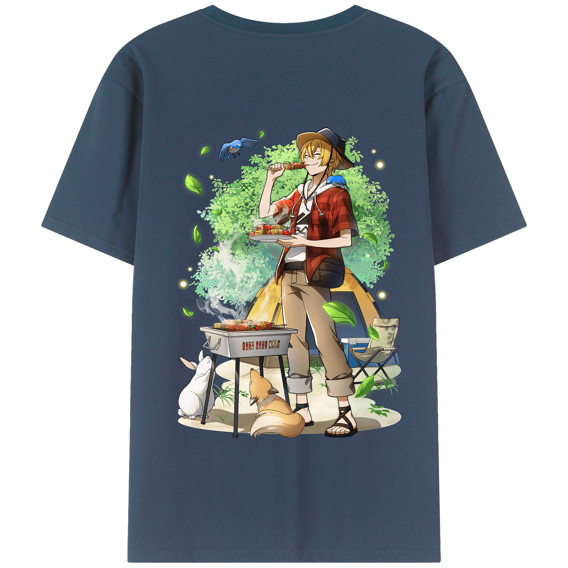 （画像用） 文豪ストレイドッグス Bungo Stray Dogs 綿100％半袖Tシャツ（背面プリント）