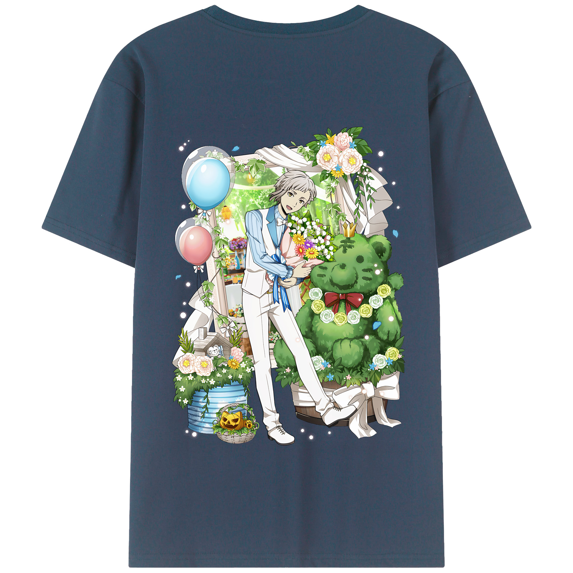 （画像用） 文豪ストレイドッグス Bungo Stray Dogs 綿100％半袖Tシャツ（背面プリント）