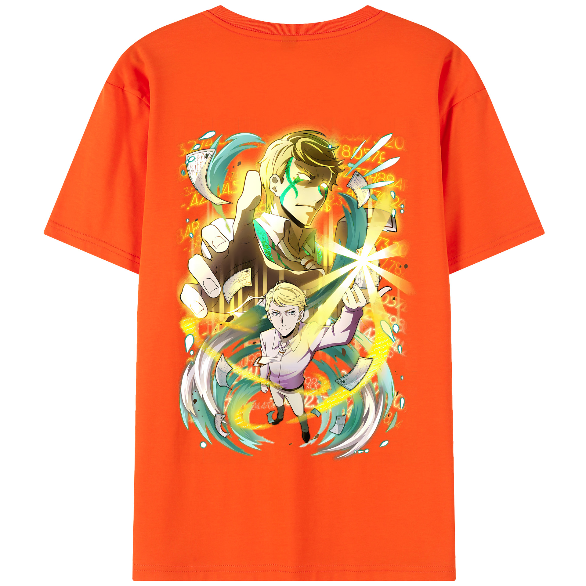 （画像用） 文豪ストレイドッグス Bungo Stray Dogs 綿100％半袖Tシャツ（背面プリント）